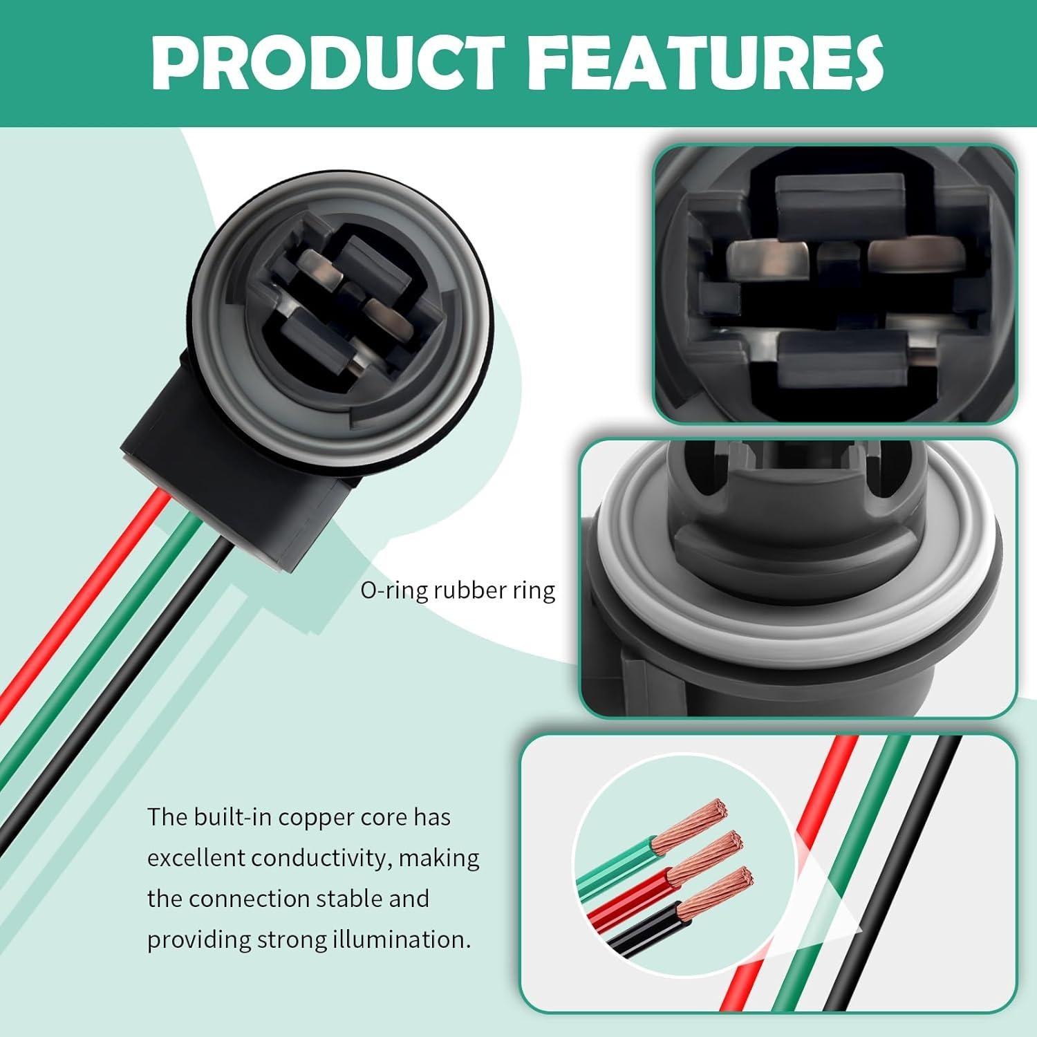 Zócalo de Bombilla 3157 Figpade - 2 Piezas Impermeables