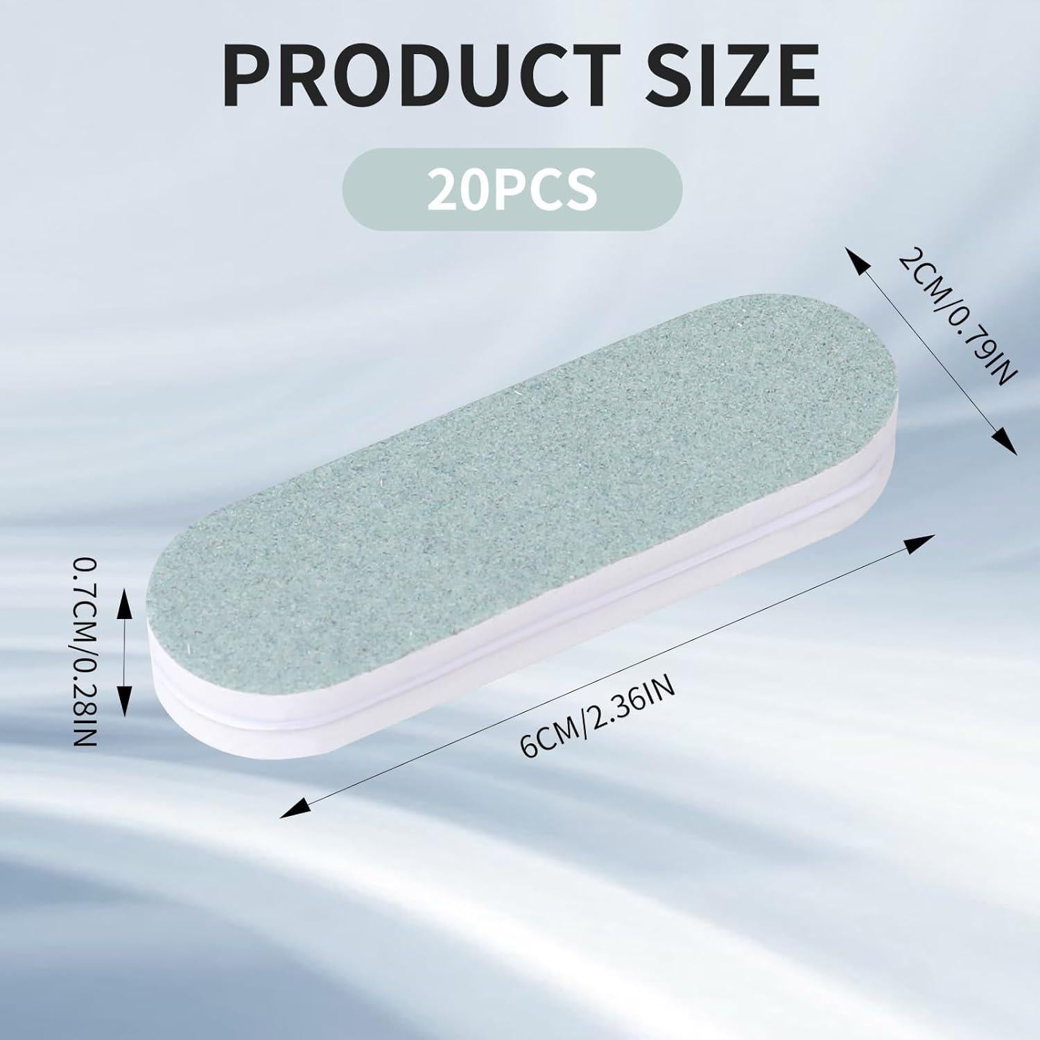 20 Piezas Barra de Pulido MOZEAT LENS 5.9x1.9cm Doble Cara