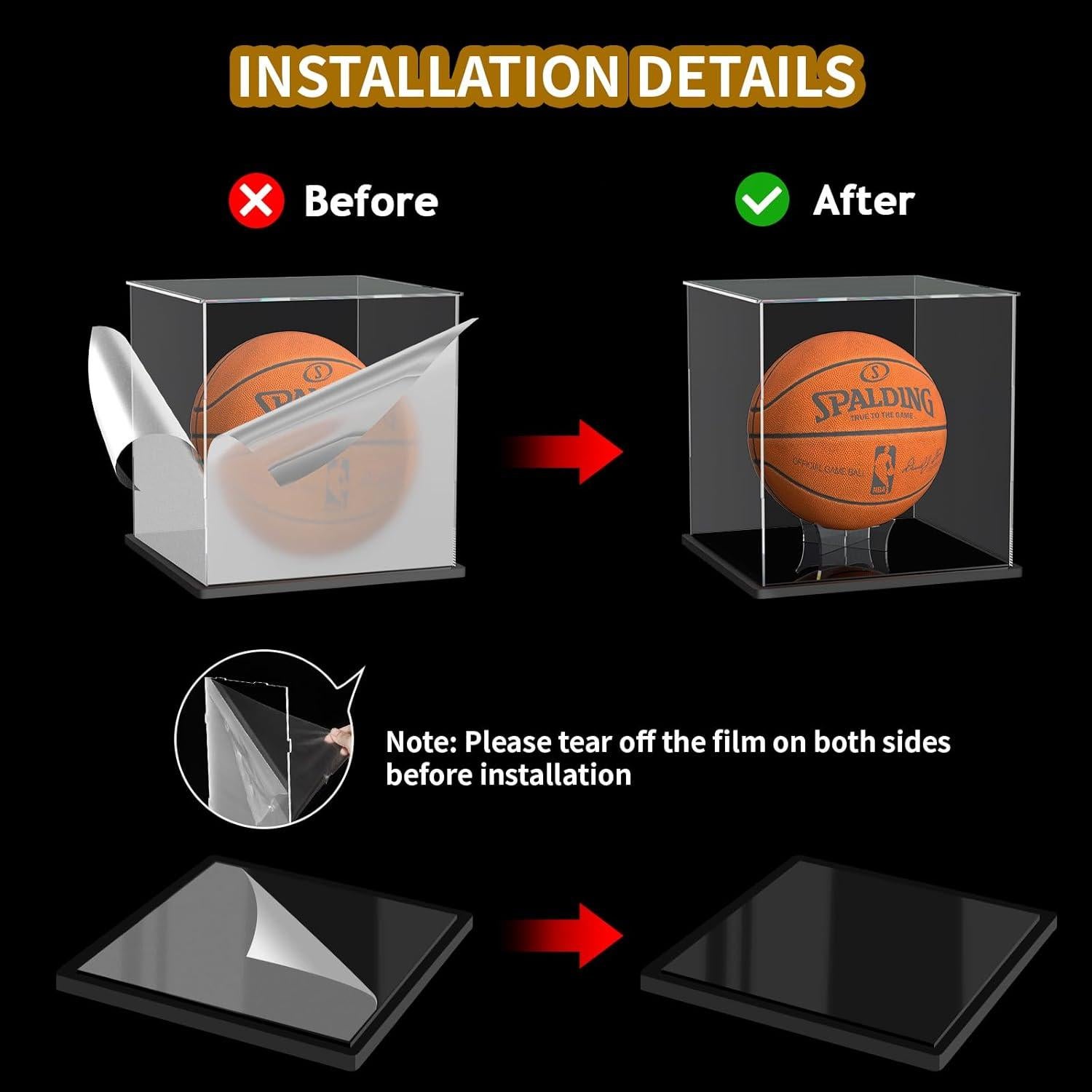 Estuche de exhibición de baloncesto XINISS 28x28x29 cm