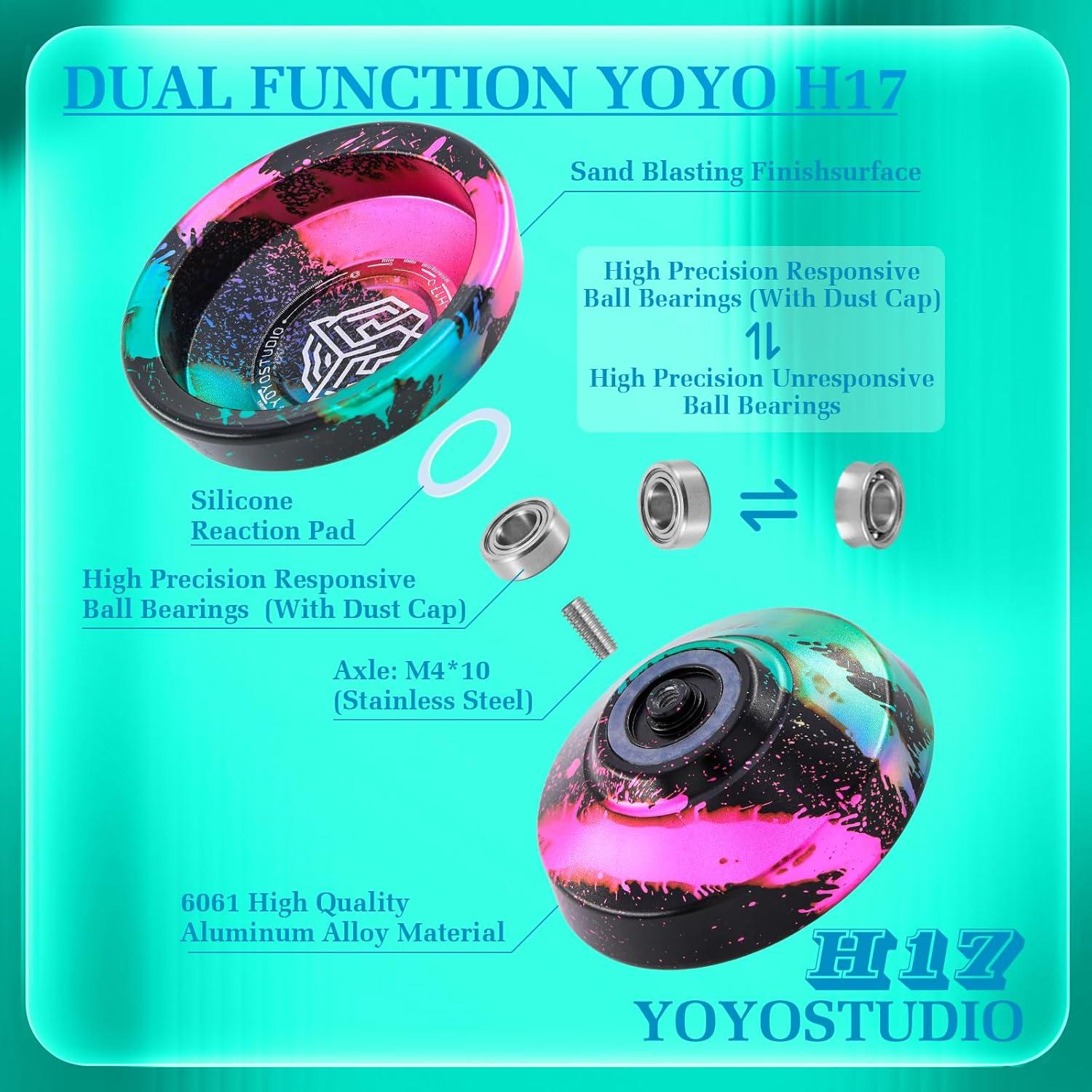 Yoyo Profesional YOYOSTUDIO H17 Metal 56mm para Trucos