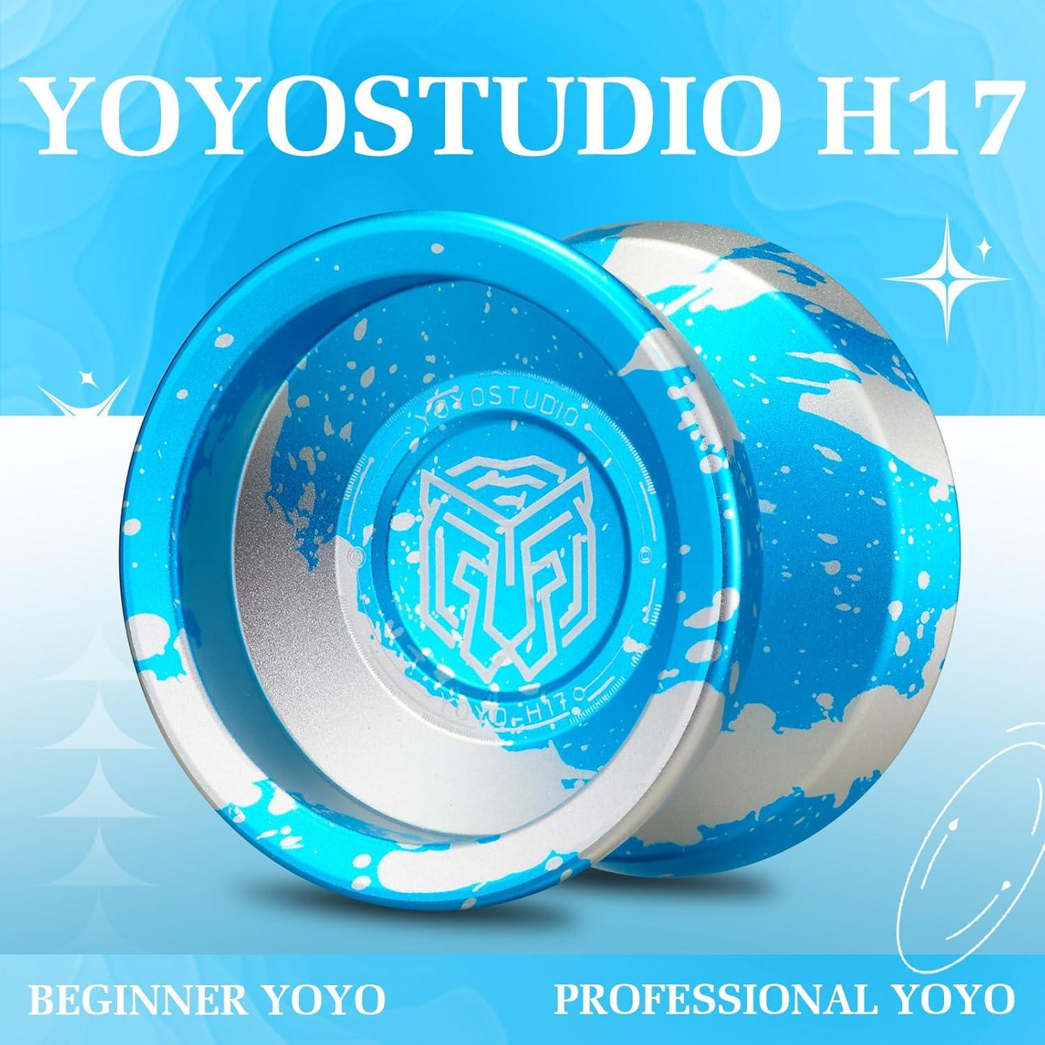 Yoyo Profesional YOYOSTUDIO H17 con Kit y Estuche Azul Plata