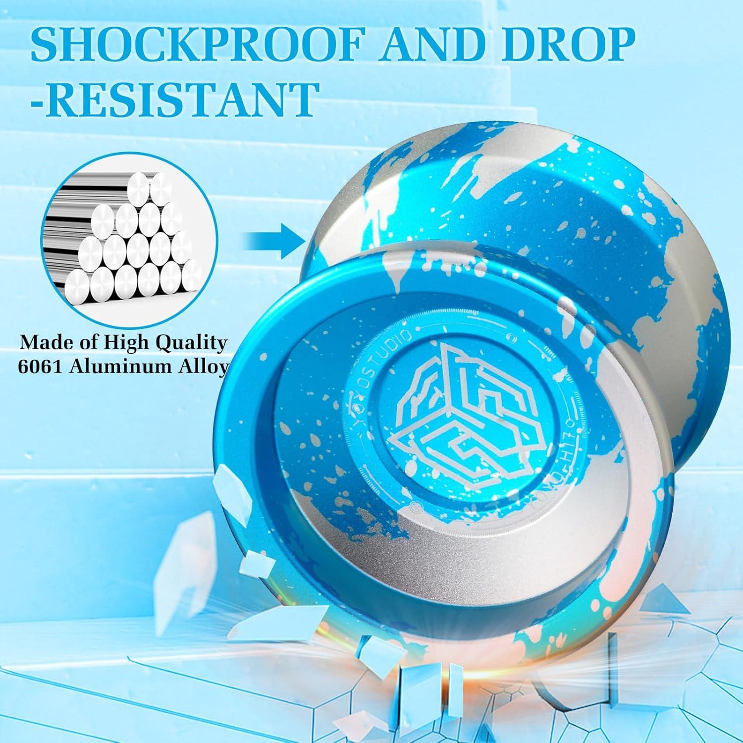 Yoyo Profesional YOYOSTUDIO H17 con Kit y Estuche Azul Plata