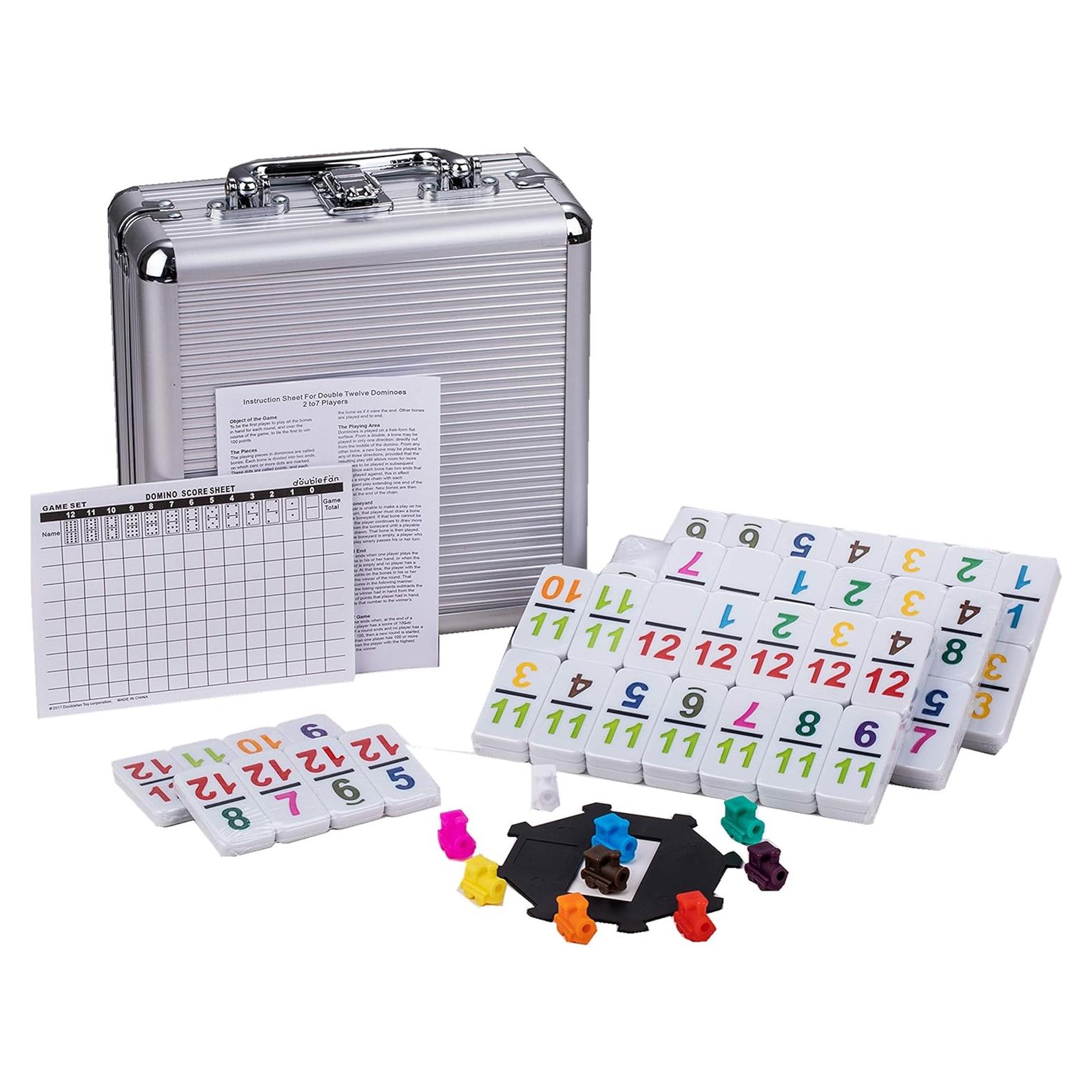 Dominó Doble 12 Doublefan con Estuche y 91 Fichas