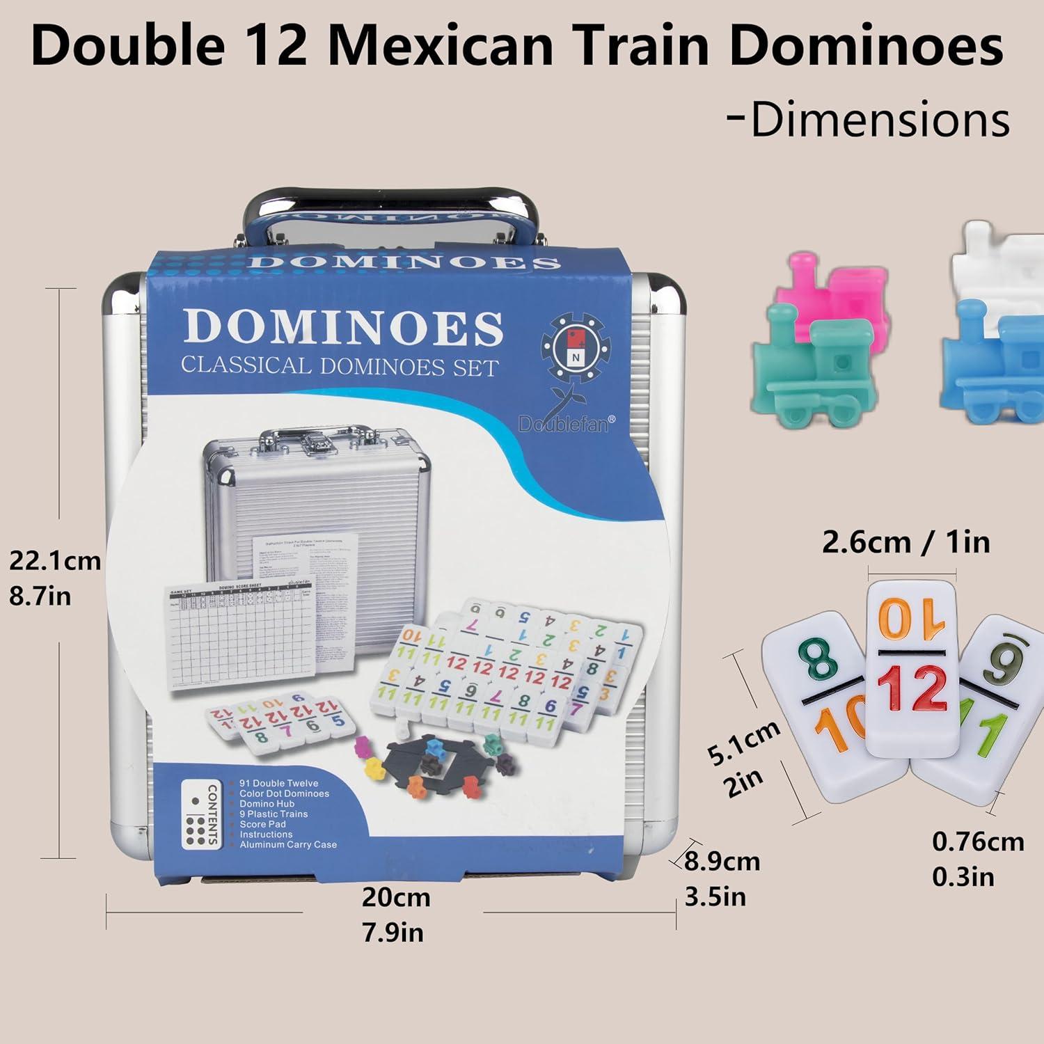 Dominó Doble 12 Doublefan con Estuche y 91 Fichas