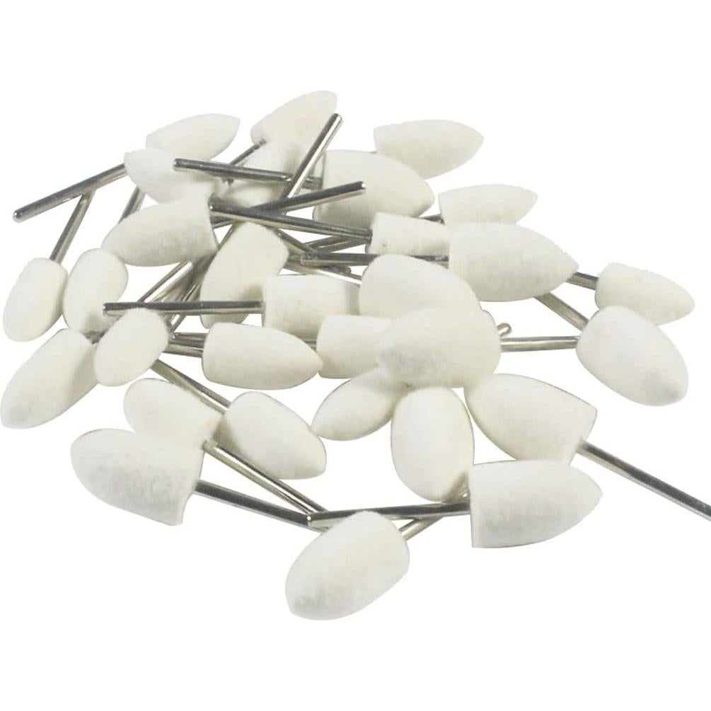 30 Puntas de Pulido de Fieltro Luo Ke Cono 8mm 10mm 12mm