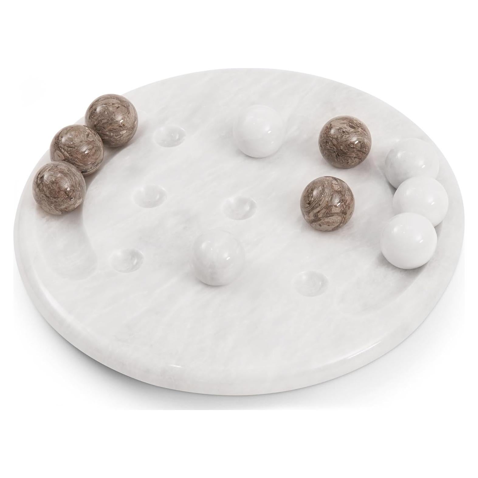 Juego de Tres en Raya de Mármol Radicaln 25,4 cm Blanco