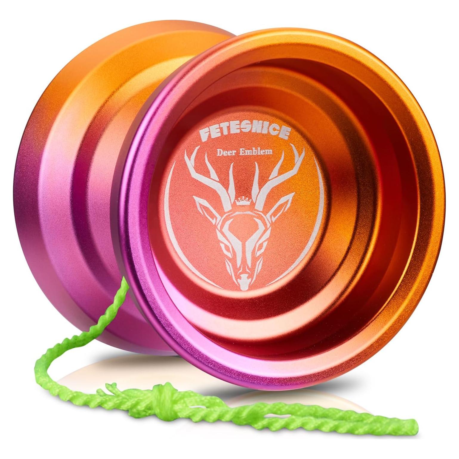 Yoyo Profesional FETESNICE LY001 Metal Naranja-Púrpura
