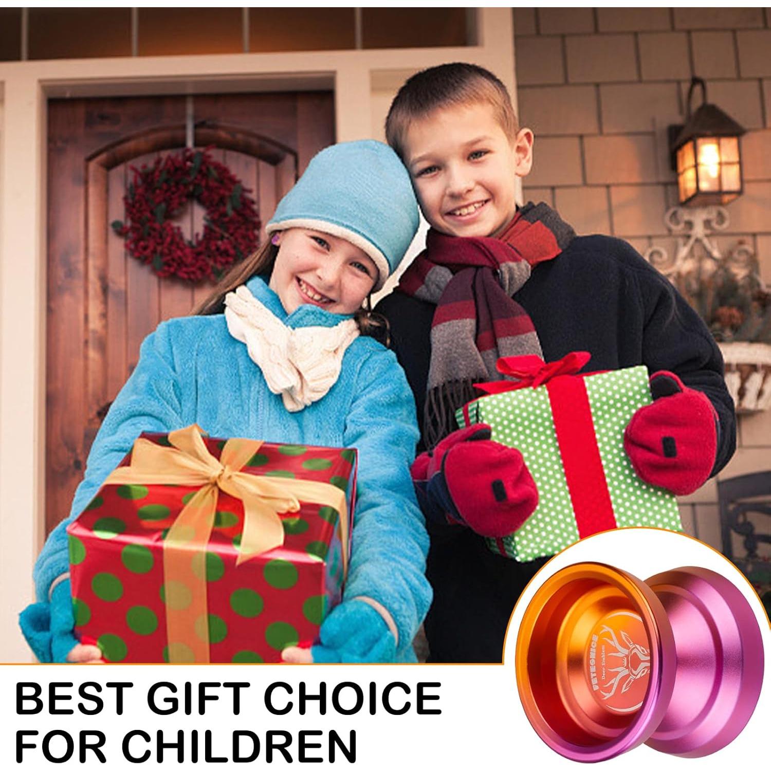 Yoyo Profesional FETESNICE LY001 Metal Naranja-Púrpura