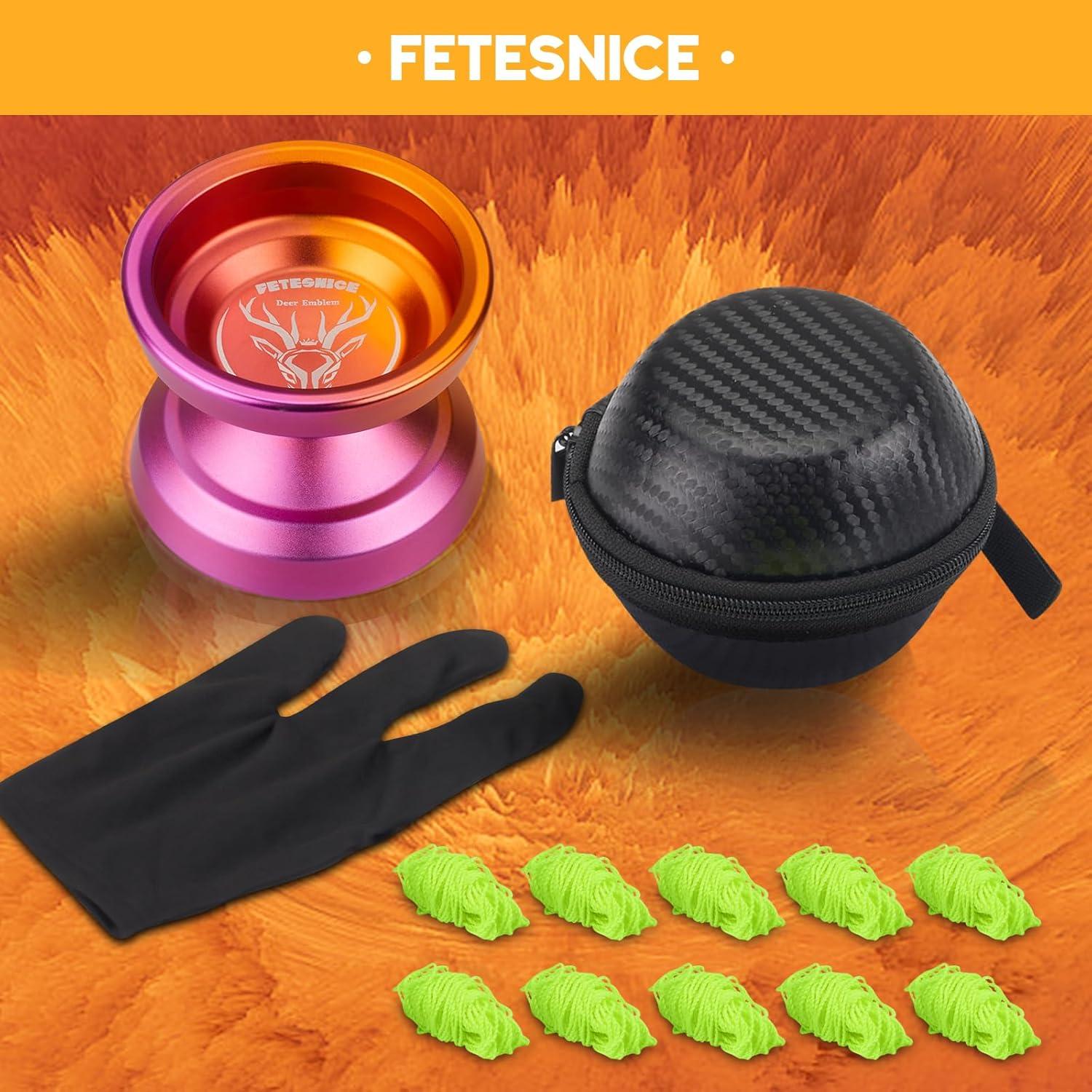 Yoyo Profesional FETESNICE LY001 Metal Naranja-Púrpura