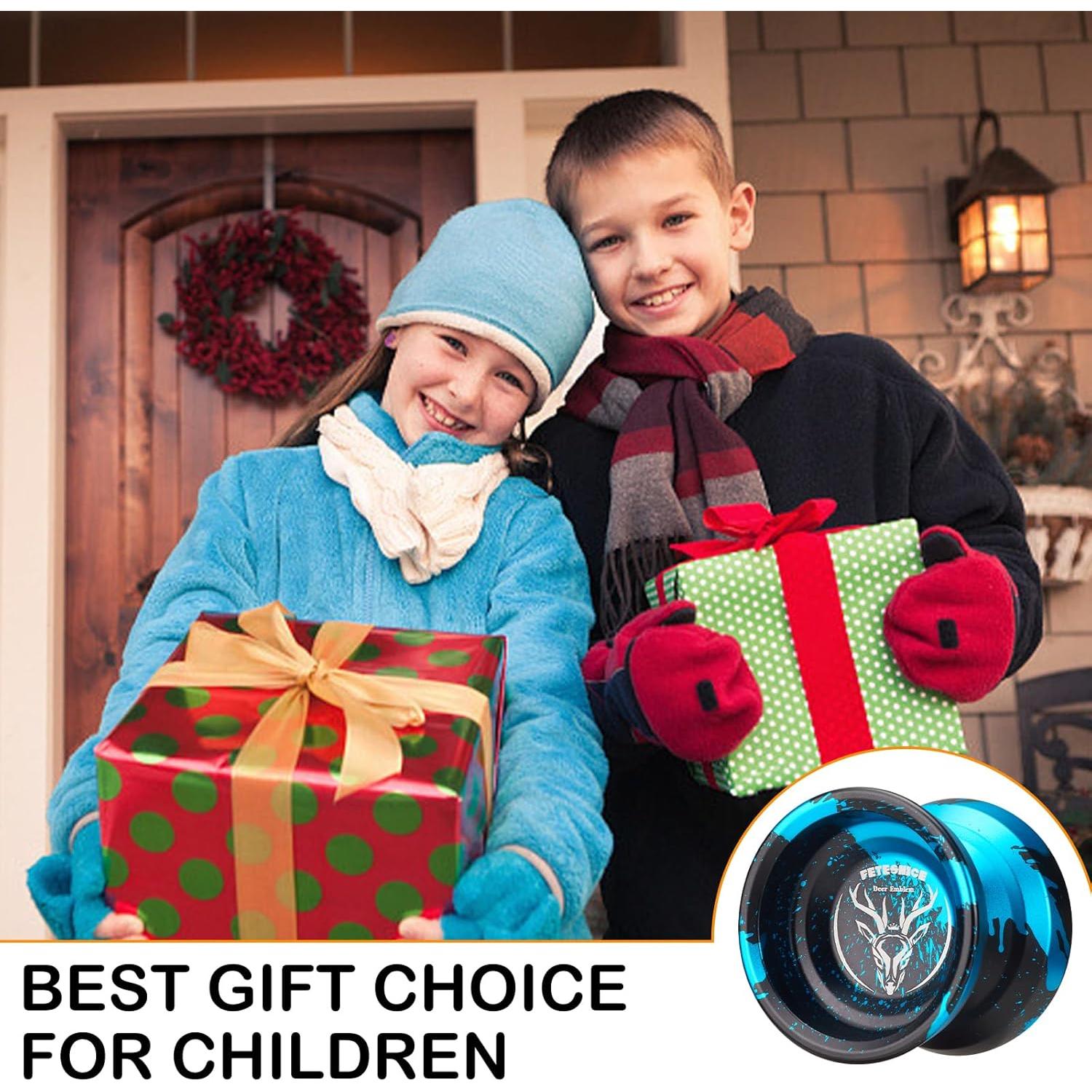 Yo-Yo Profesional FETESNICE LY001 Metal Negro-Azul