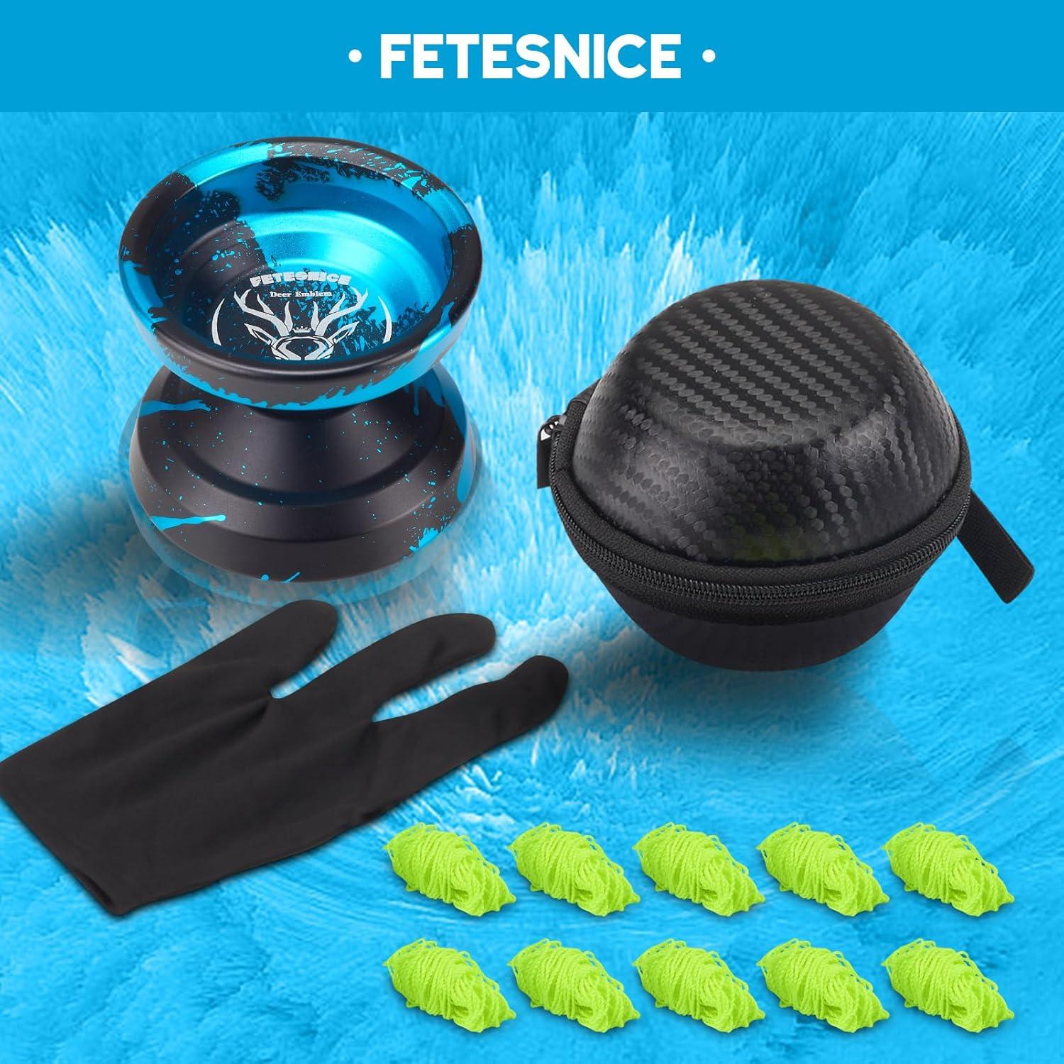 Yo-Yo Profesional FETESNICE LY001 Metal Negro-Azul