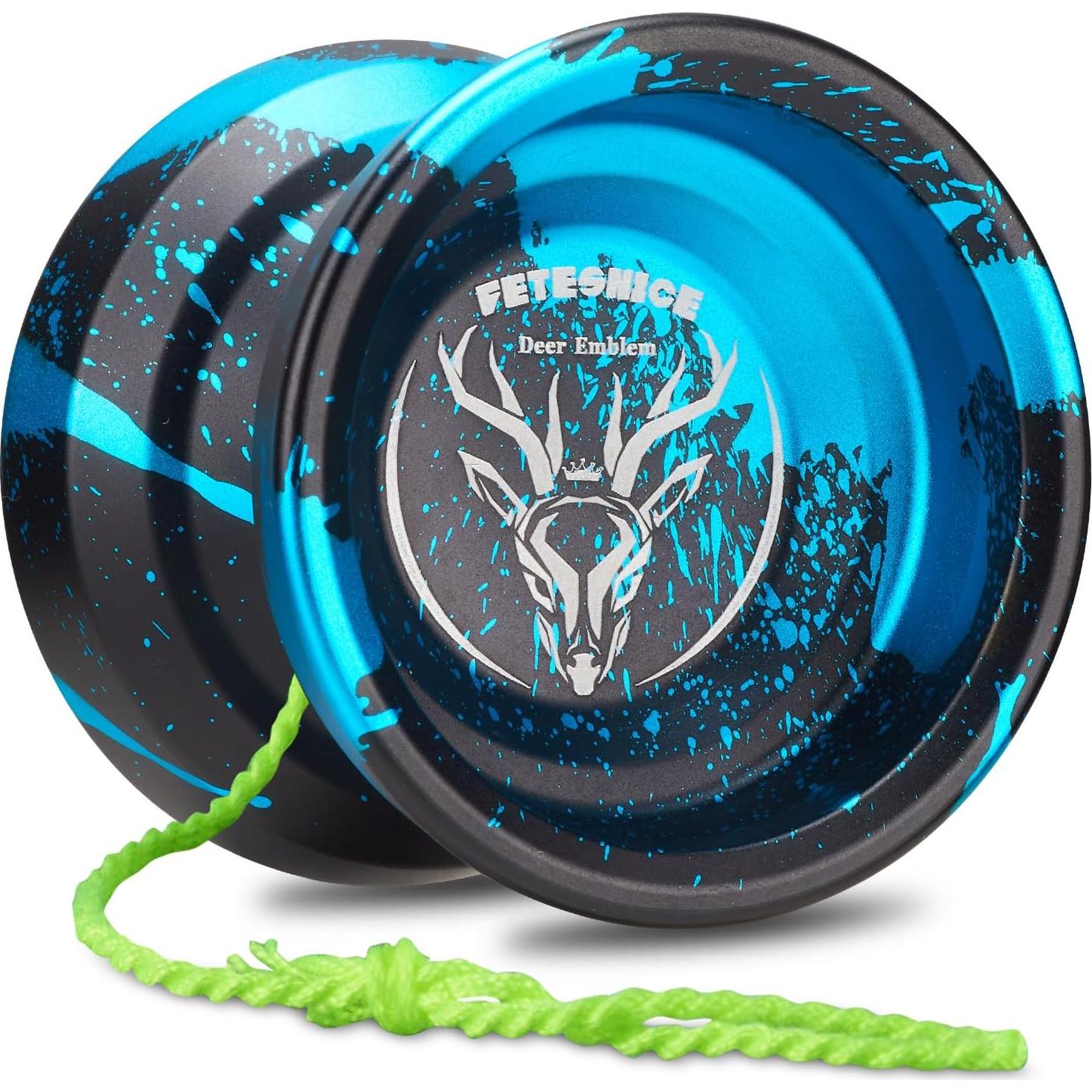 Yo-Yo Profesional FETESNICE LY001 Metal Negro-Azul