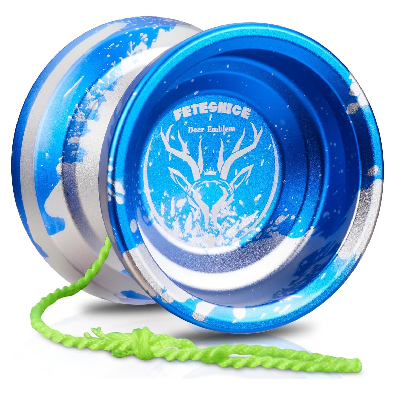 Yoyo Profesional FETESNICE LY001 Metal Azul Plateado