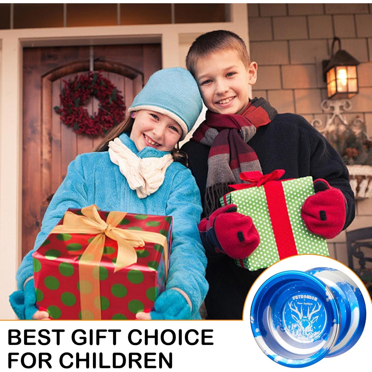 Yoyo Profesional FETESNICE LY001 Metal Azul Plateado