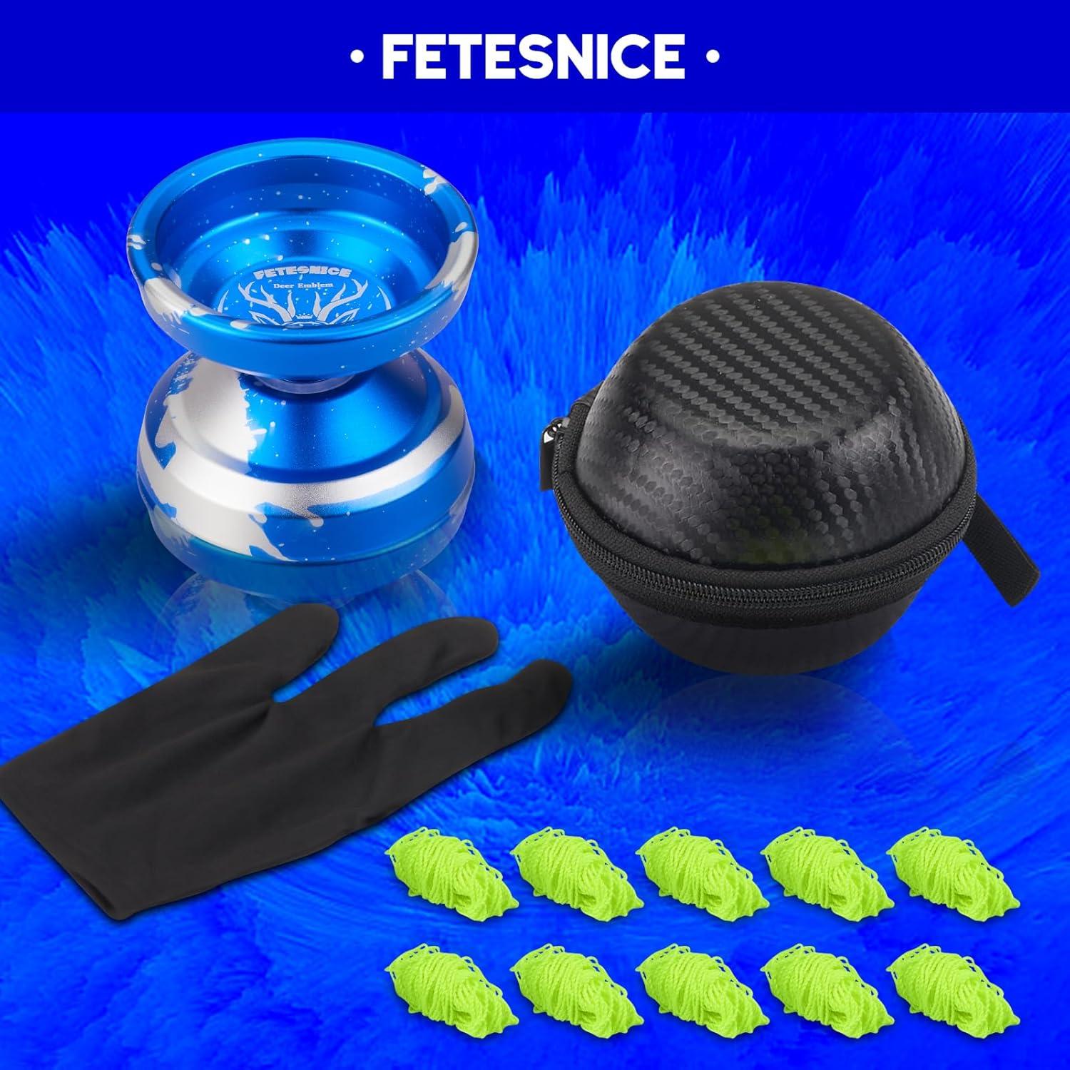 Yoyo Profesional FETESNICE LY001 Metal Azul Plateado