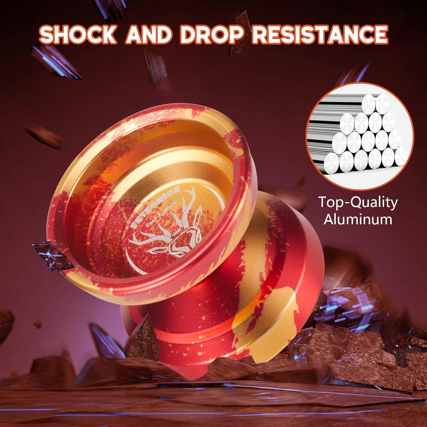 Yoyo Profesional FETESNICE LY001 Metal Rojo para Todos