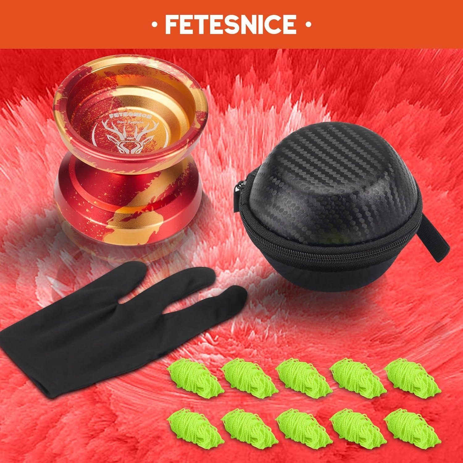 Yoyo Profesional FETESNICE LY001 Metal Rojo para Todos