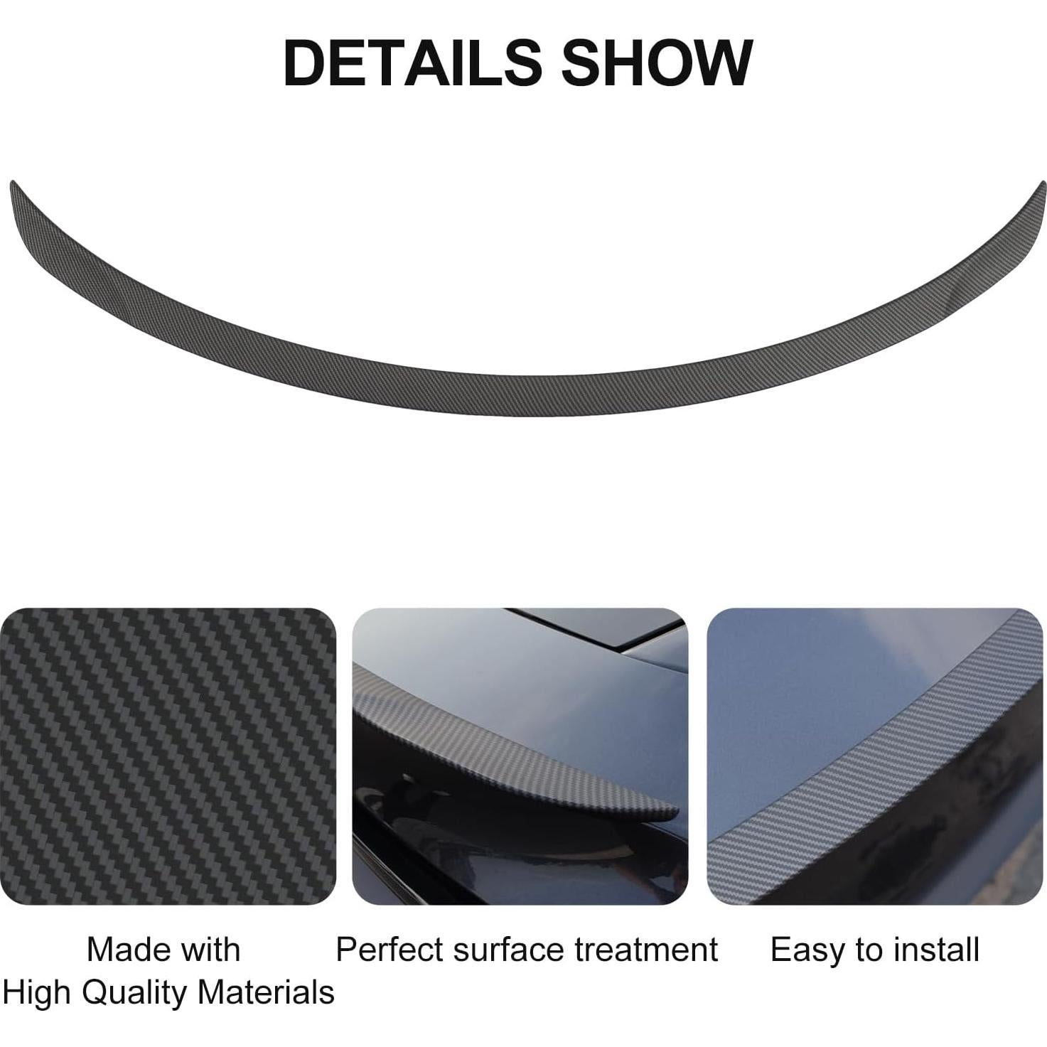 Alerón Trasero Fibra de Carbono Mate Tesla Model Y 2025-2026