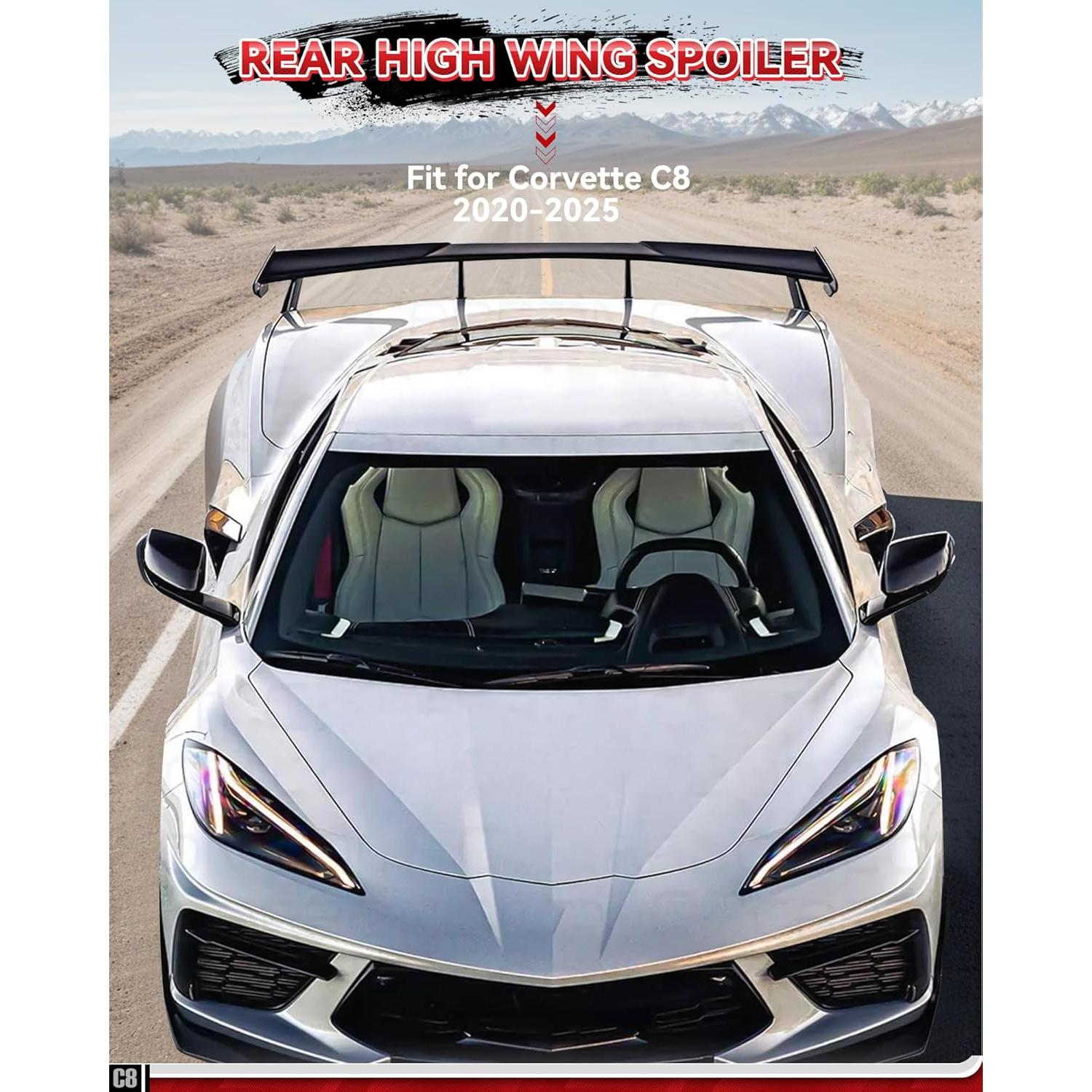 Alerón Trasero Alto Kingcher C589 para Corvette C8 2020-2025