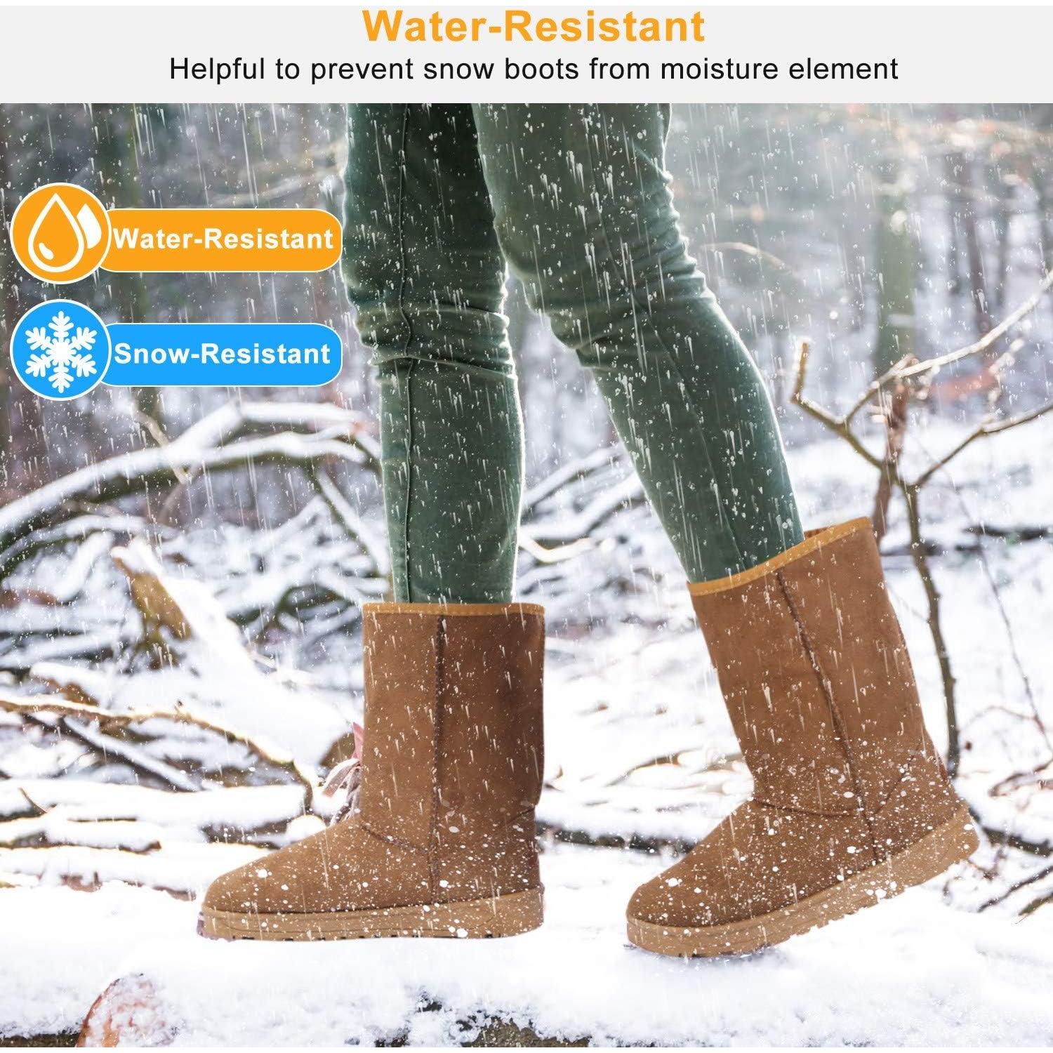 Botas de Nieve Moclever para Mujeres Castaño Impermeables