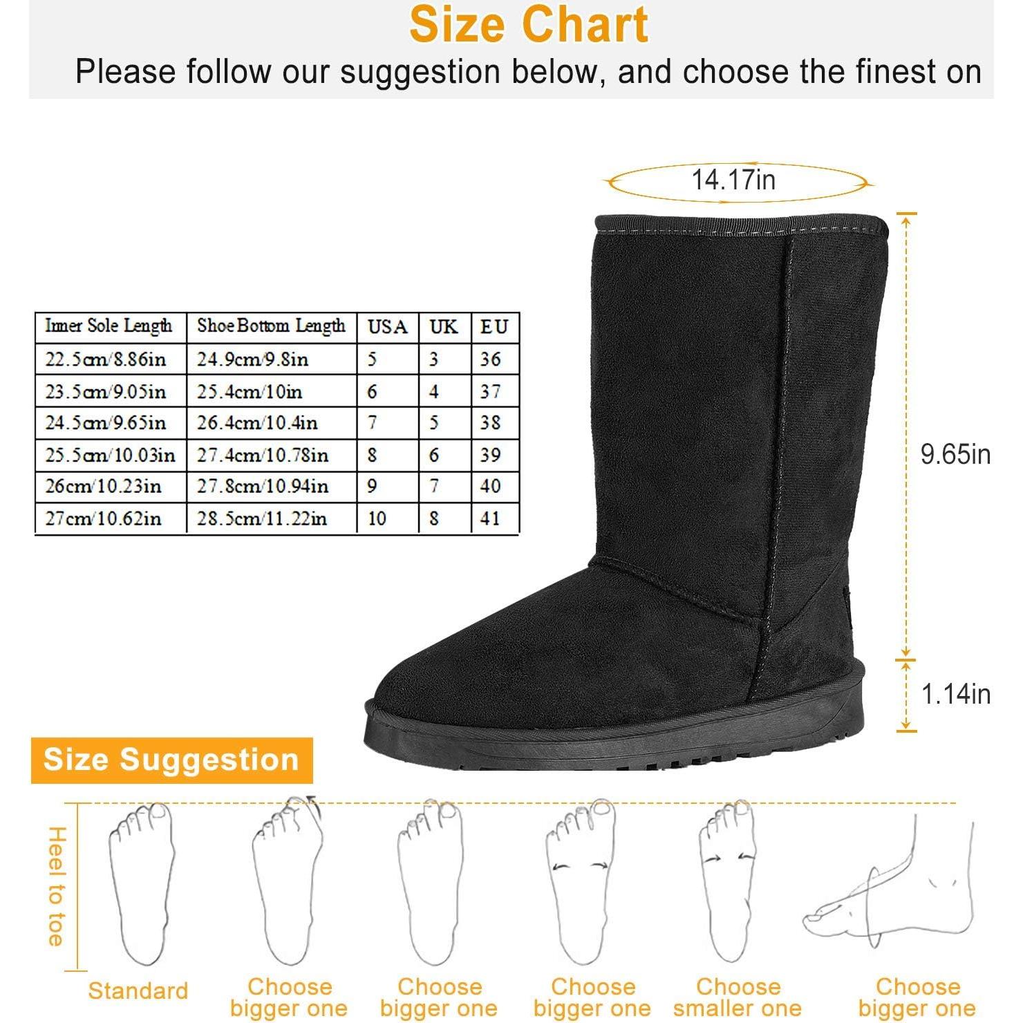 Botas de Nieve Moclever para Mujeres Castaño Impermeables