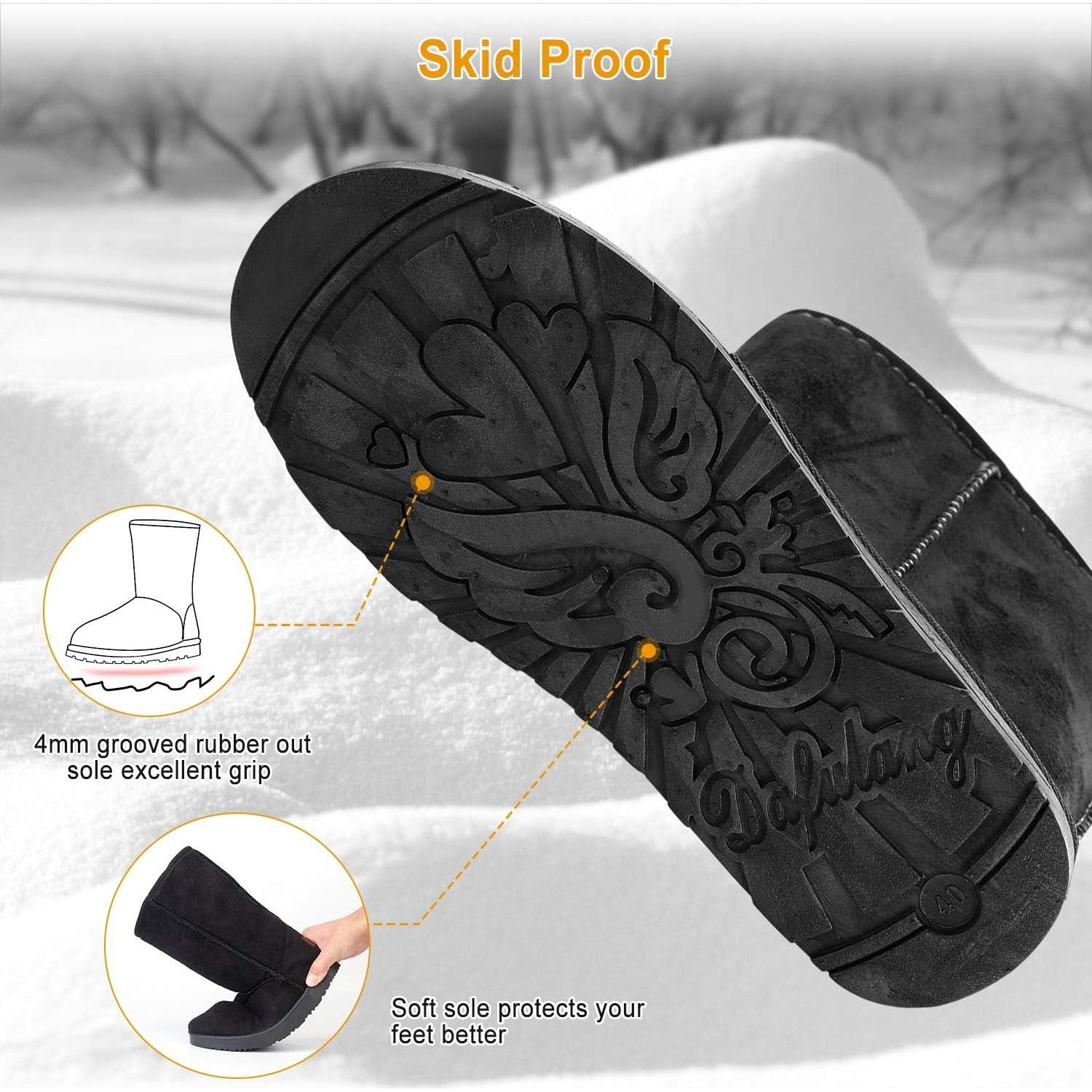 Botas de Nieve Moclever para Mujeres Castaño Impermeables