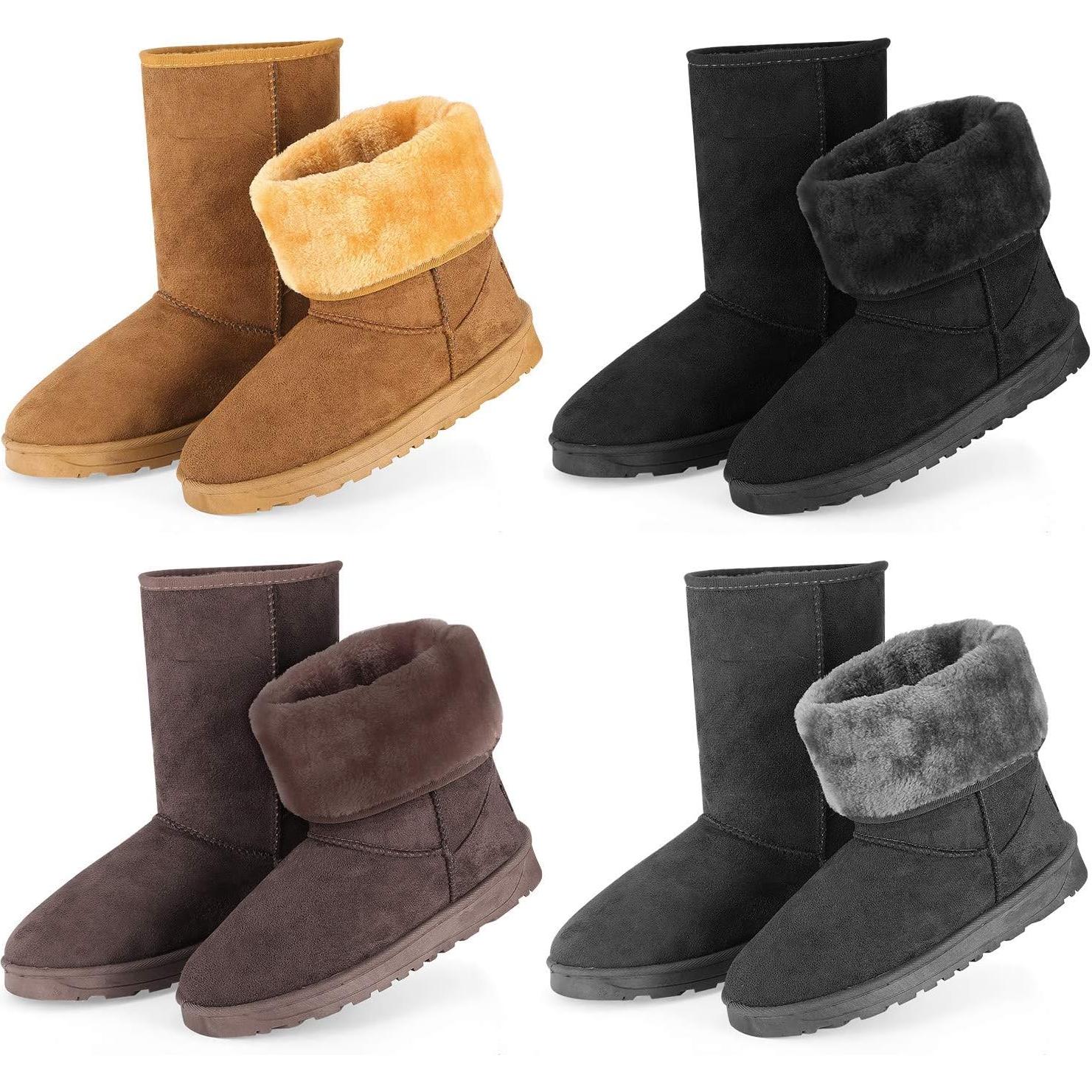 Botas de Nieve Moclever para Mujeres Castaño Impermeables