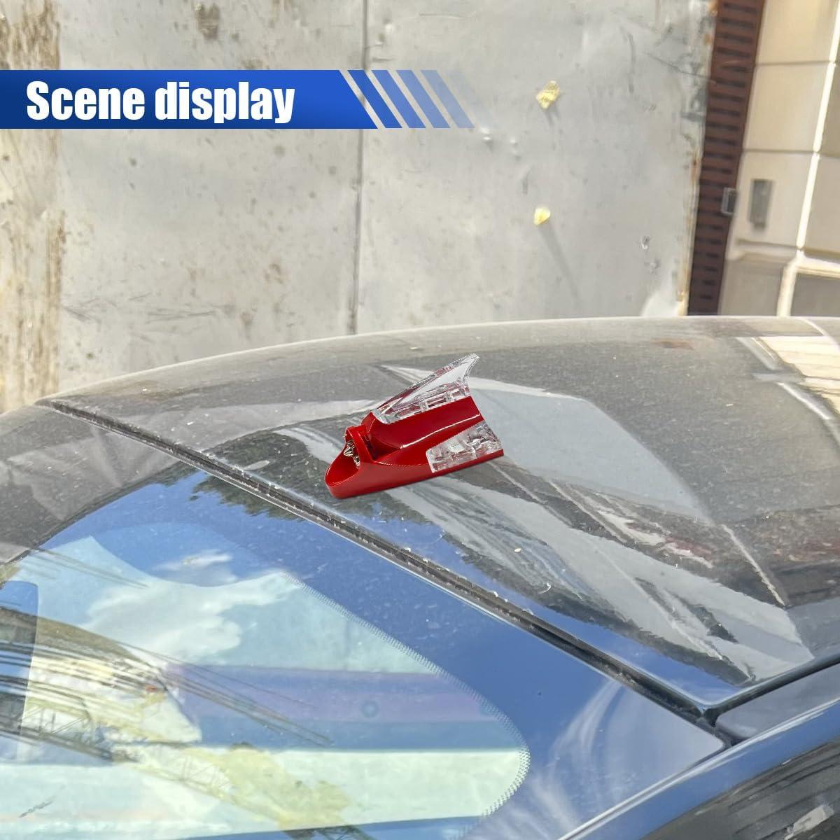 Luz LED de Techo YoRise para Coche - Aleta de Tiburón Rojo