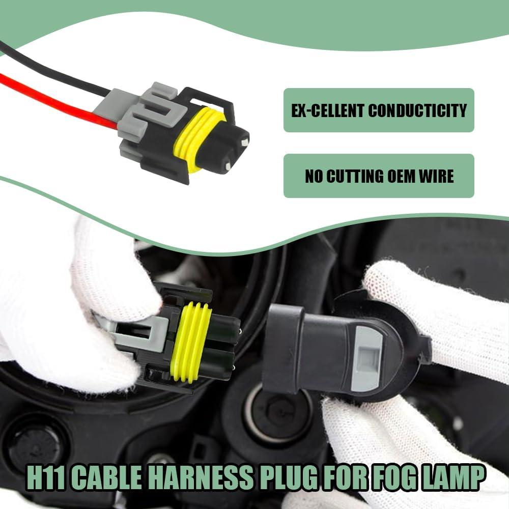 Conector de Arnés de Luz Antiniebla H8/H9/H11 Tecledsn 4PCS