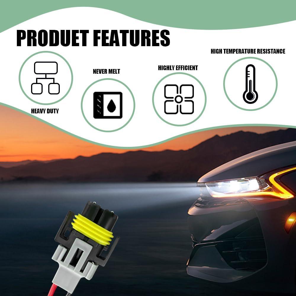 Conector de Arnés de Luz Antiniebla H8/H9/H11 Tecledsn 4PCS