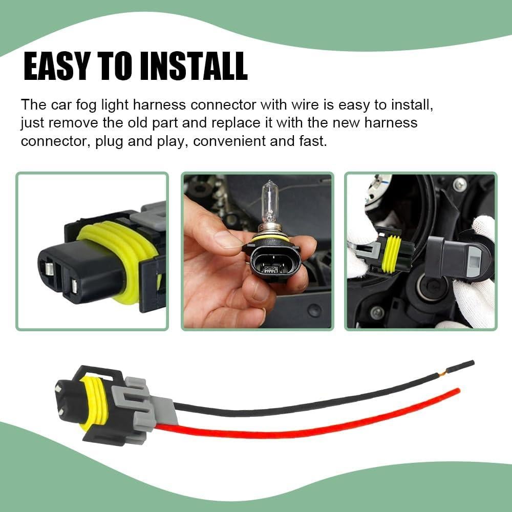 Conector de Arnés de Luz Antiniebla H8/H9/H11 Tecledsn 4PCS
