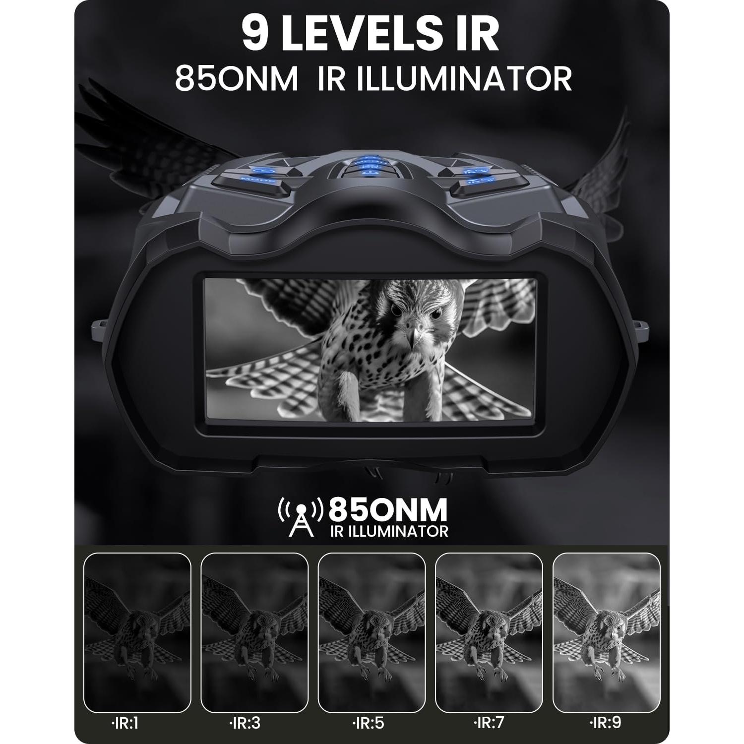 Gafas de visión nocturna BUSHBINOC JA51 4K 10X HD 32GB