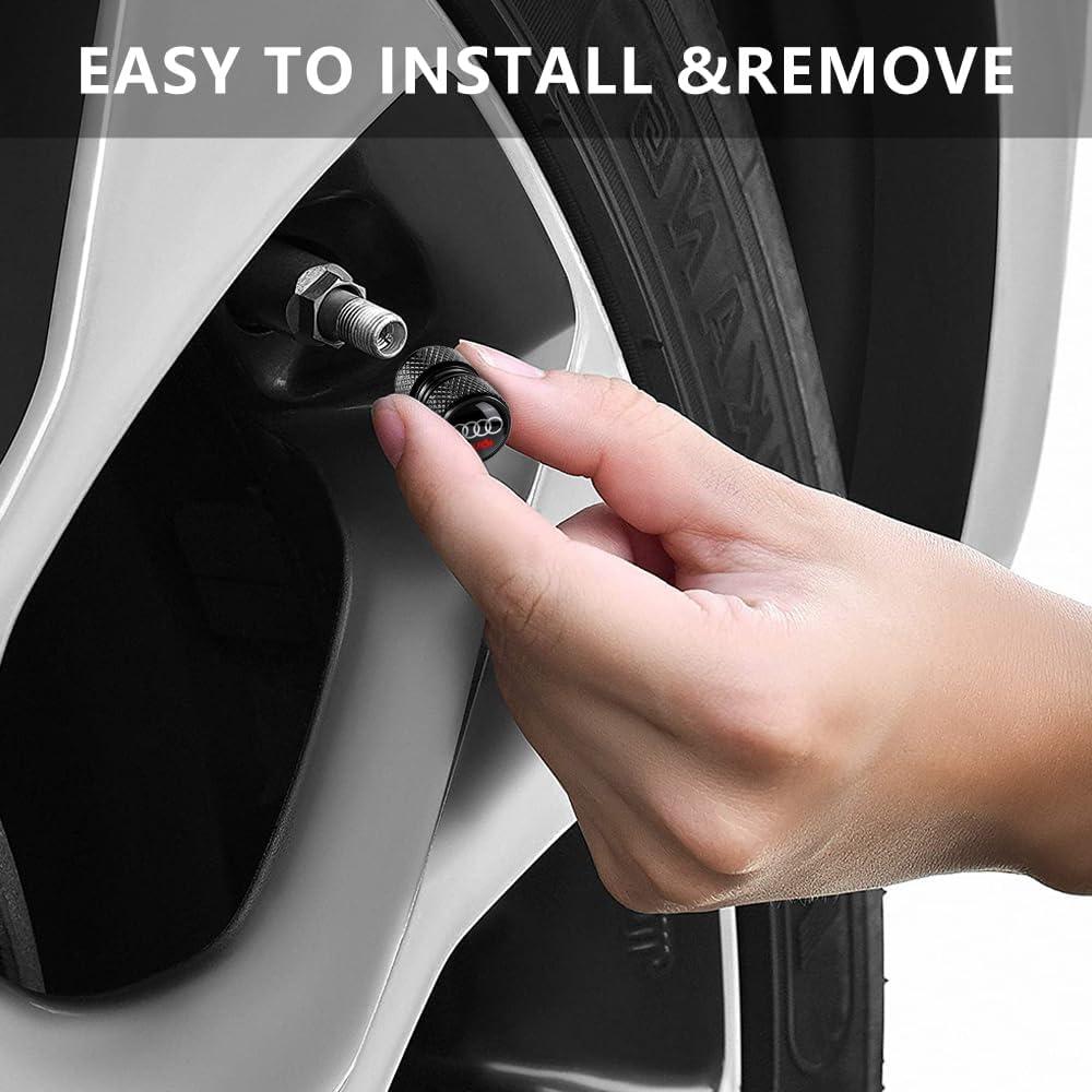 Tapas de Válvula de Neumático Xiconbao para Audi - Paquete de 4