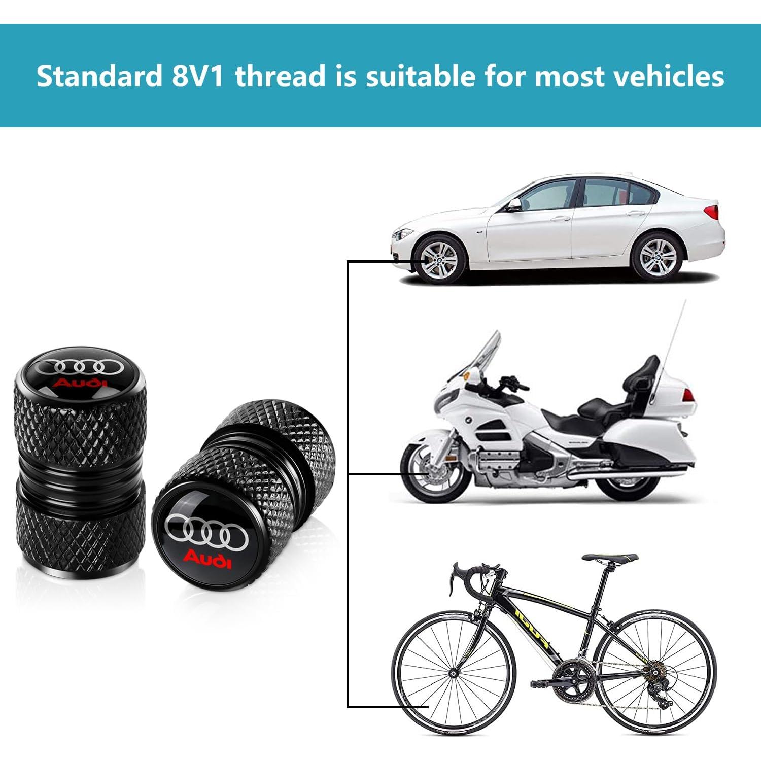 Tapas de Válvula de Neumático Xiconbao para Audi - Paquete de 4