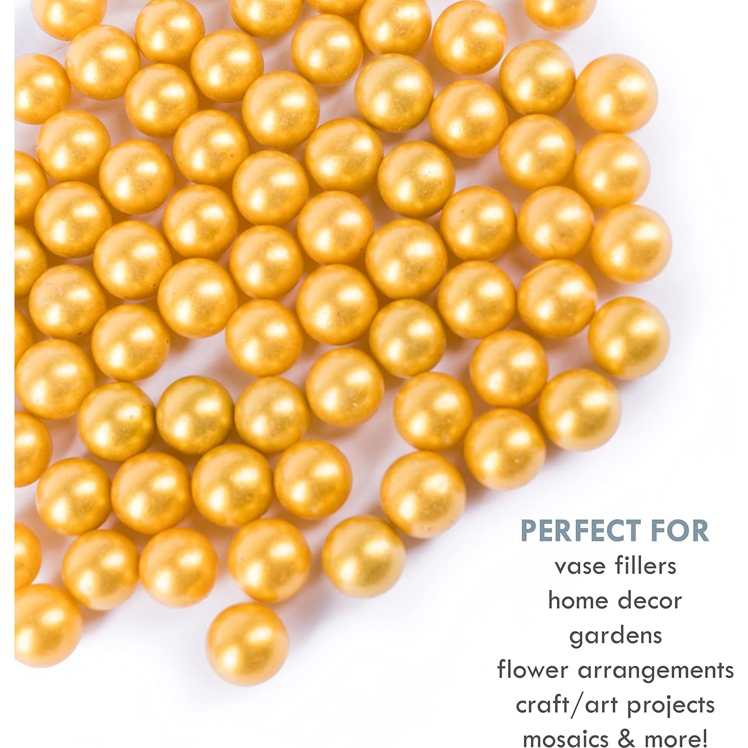 Canicas de Vidrio Galashield Doradas 0.45 kg para Jarrones