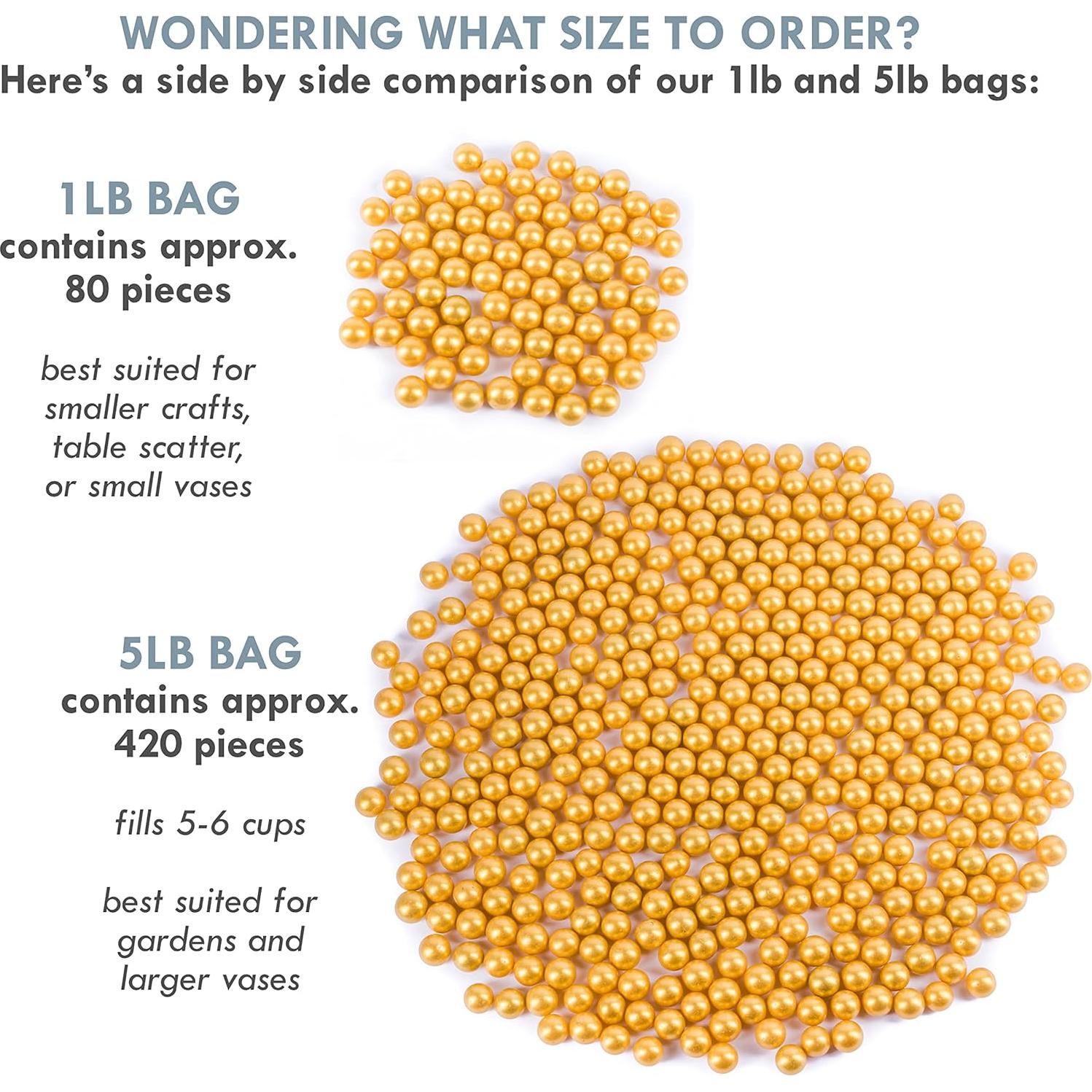 Canicas de Vidrio Galashield Doradas 0.45 kg para Jarrones