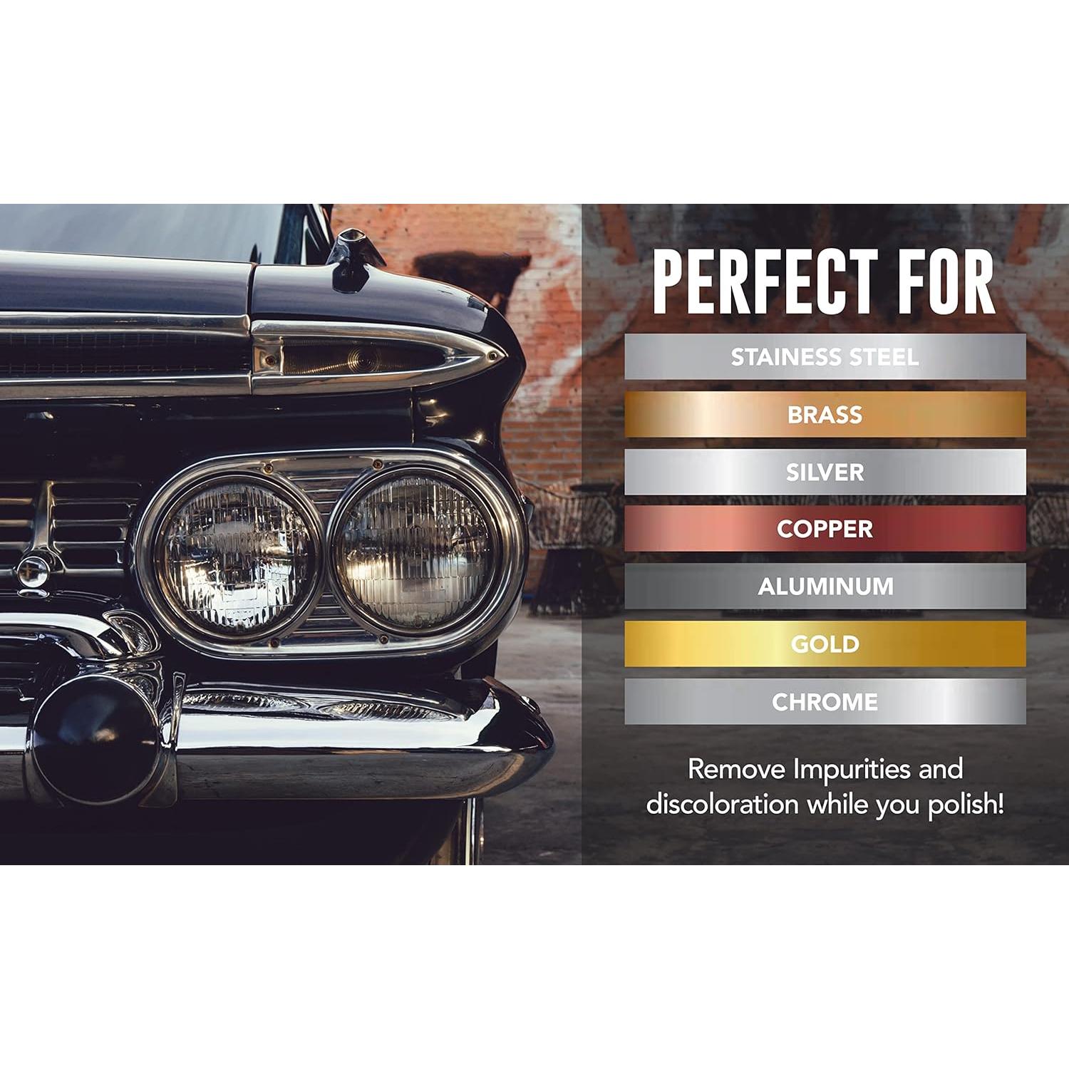 Pulidor de Metales CJ Metal Gloss 396g - Aluminio, Cromo, Acero