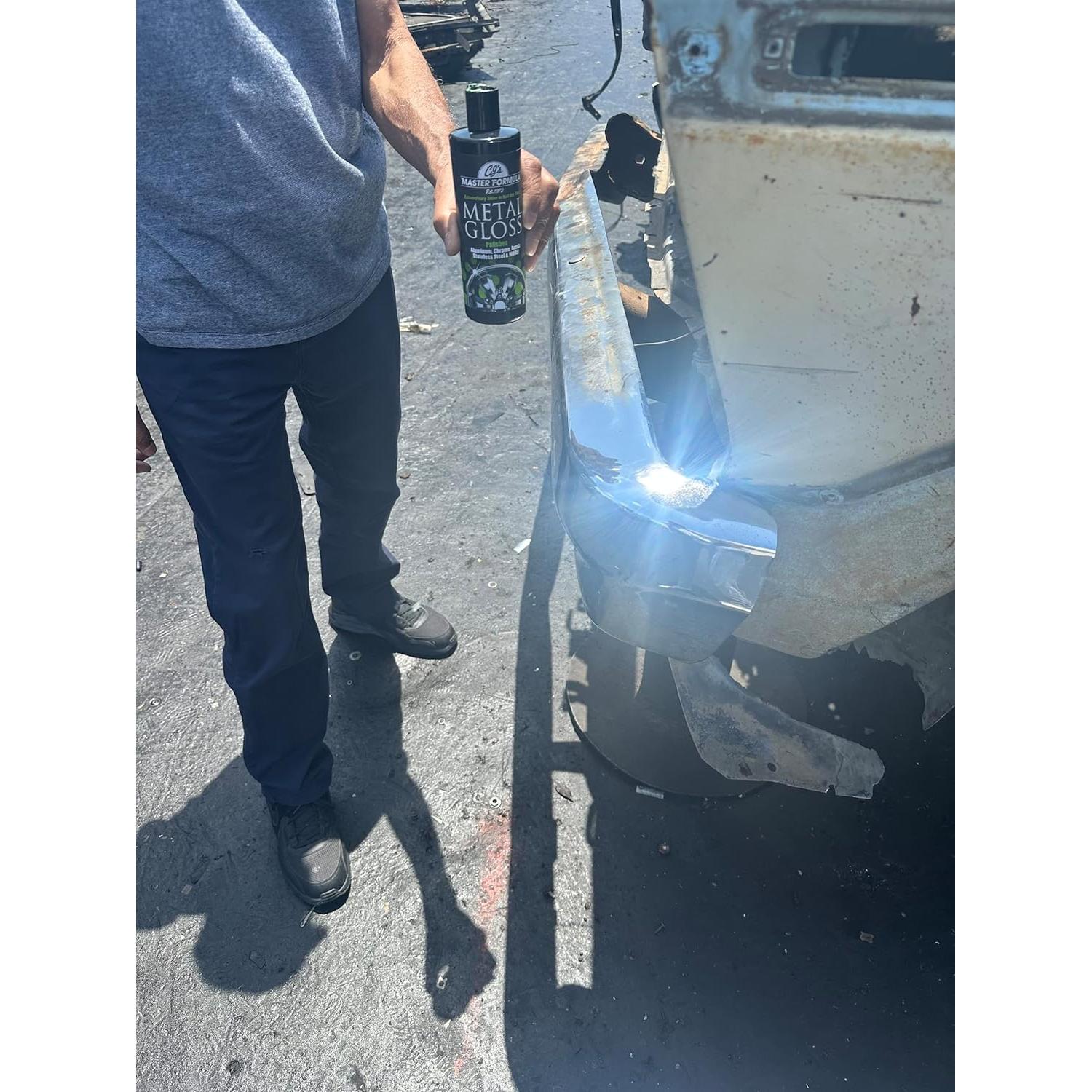 Pulidor de Metales CJ Metal Gloss 396g - Aluminio, Cromo, Acero