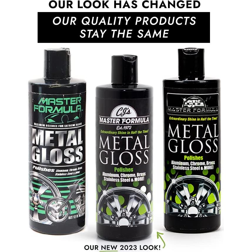 Pulidor de Metales CJ Metal Gloss 396g - Aluminio, Cromo, Acero