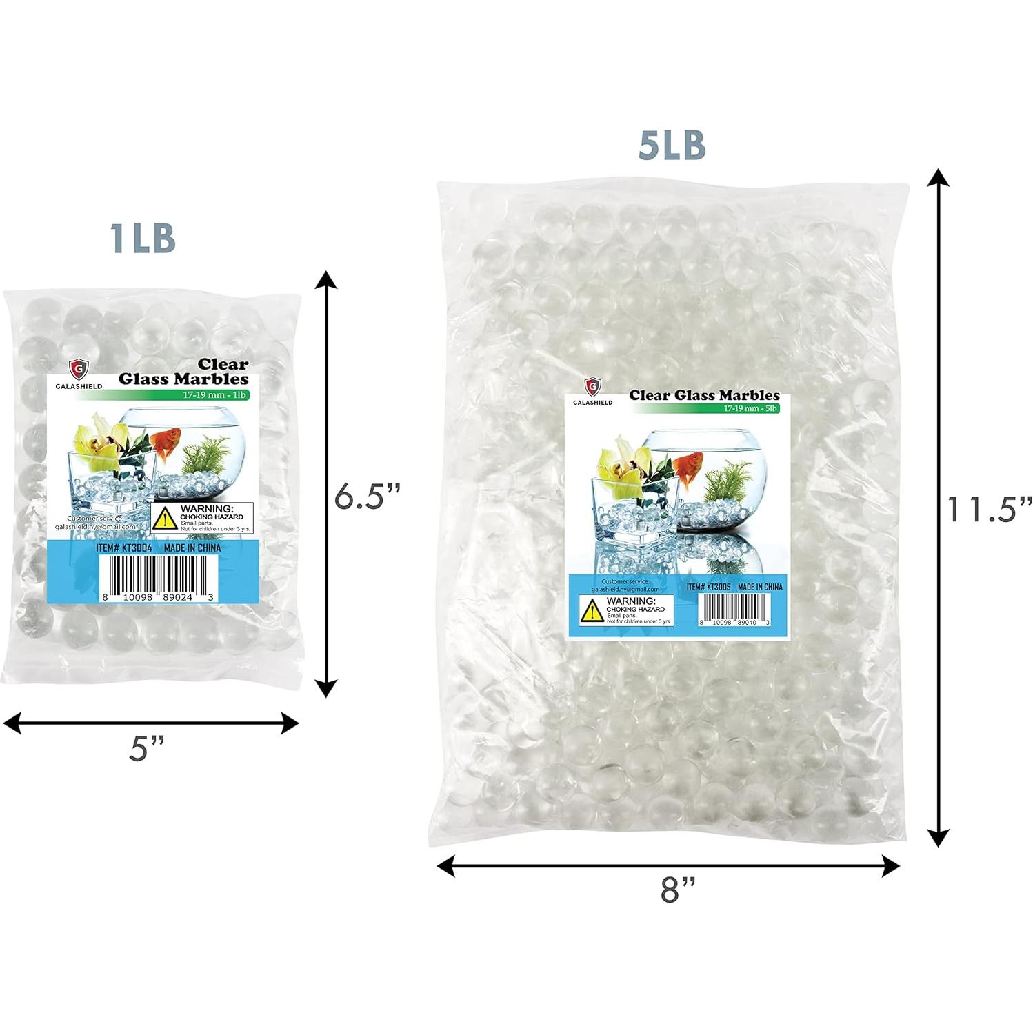 Canicas de Vidrio Galashield 1kg - Gemas Transparentes 80 pcs