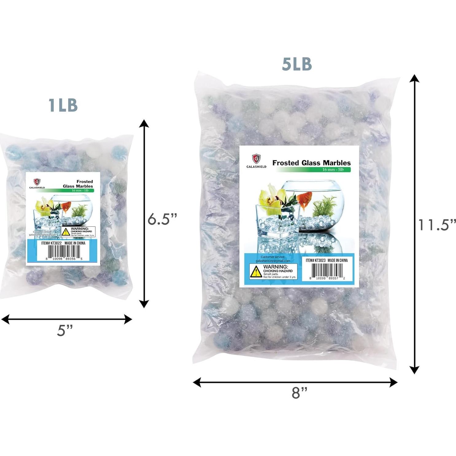 Canicas de Vidrio Esmeriladas Galashield 420 Piezas 1.52 cm