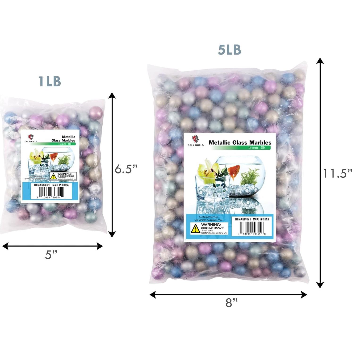 Canicas de Vidrio Galashield 420 Piezas Metálicas 2.27 kg