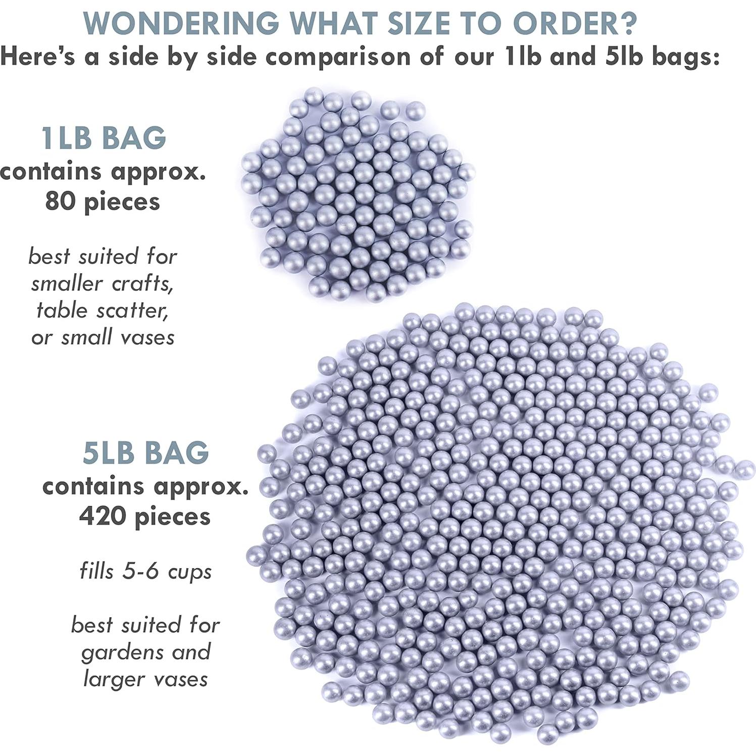 Canicas de Vidrio Galashield 2,27 kg Plata para Jarrones