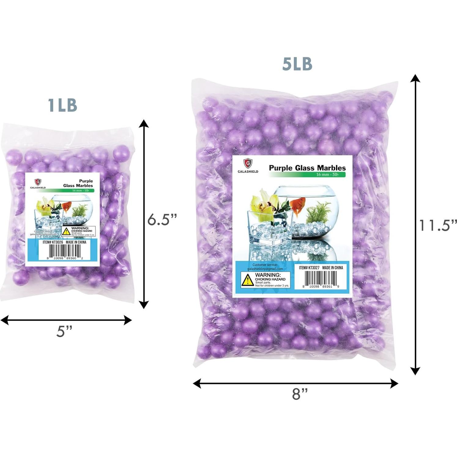 Canicas Galashield Moradas 2.27kg para Decoración
