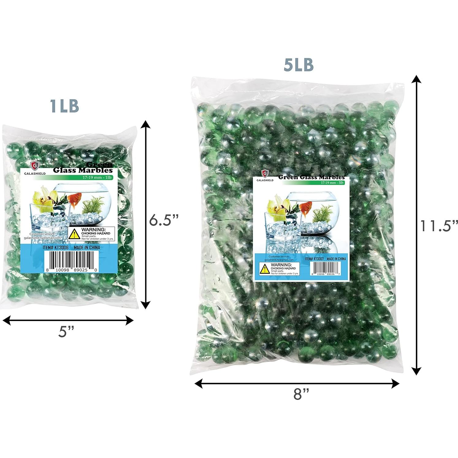 Canicas Verdes Galashield 1 kg para Decoración - 80 Piezas