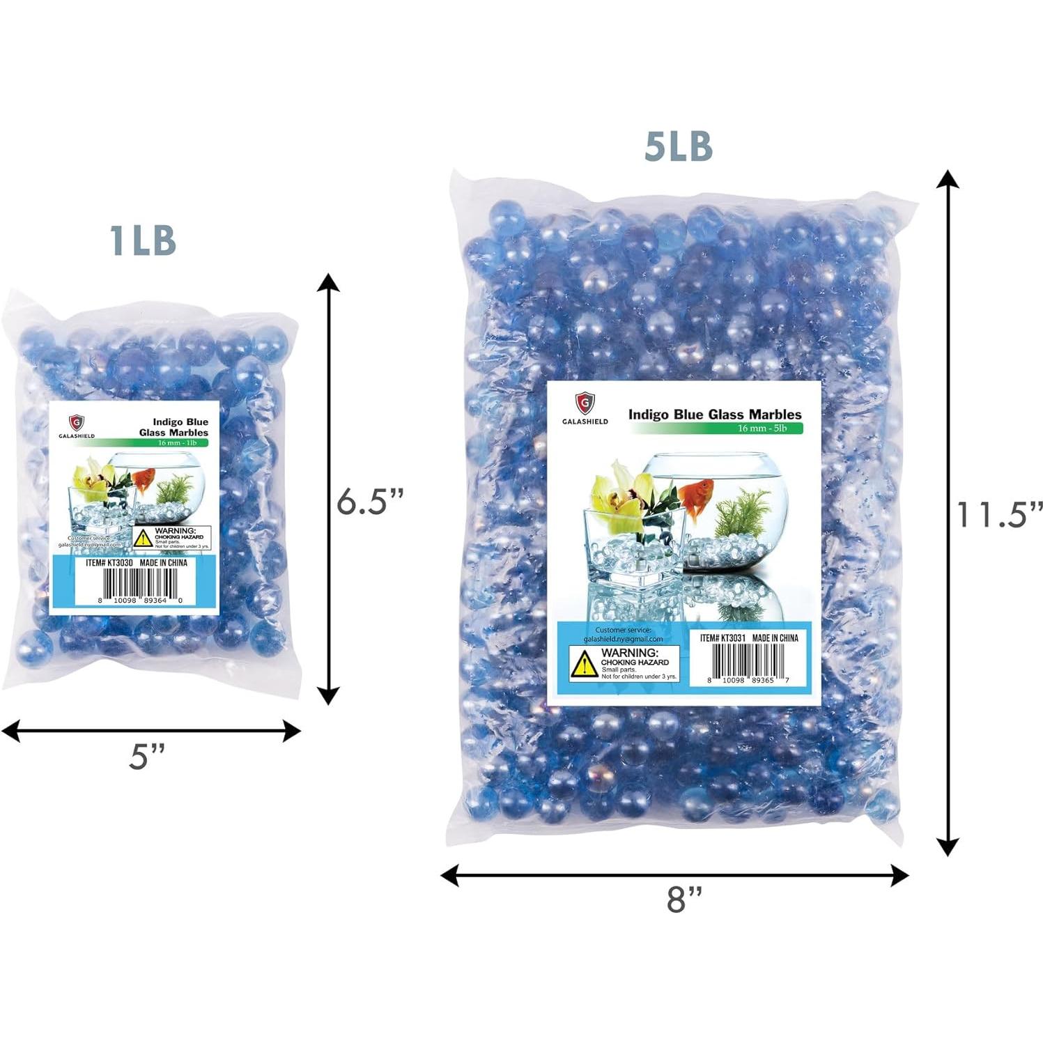 Canicas Galashield Azul Índigo 1.52 cm 80 piezas