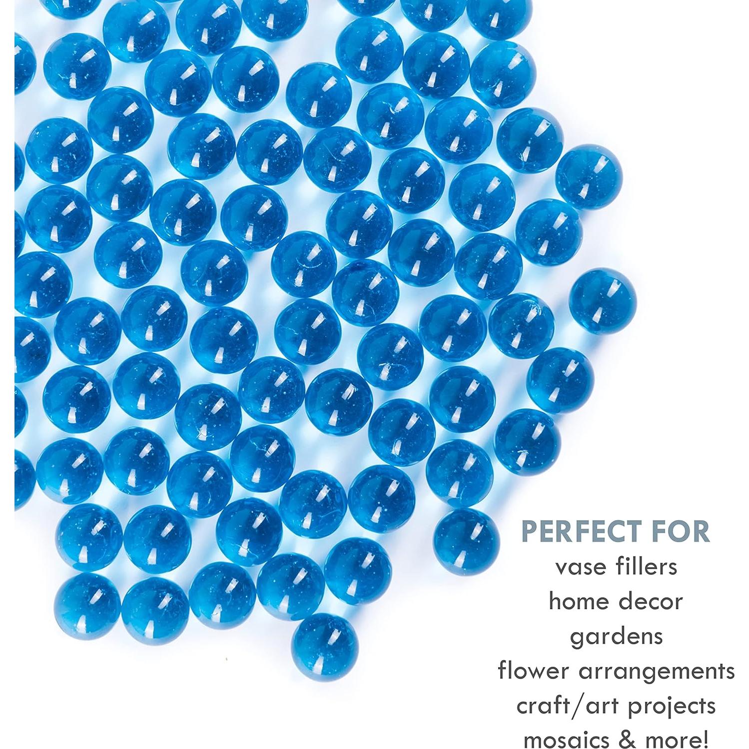 Galashield Esferas de Vidrio Azules 2.27 kg | 400 Perlas Decorativas