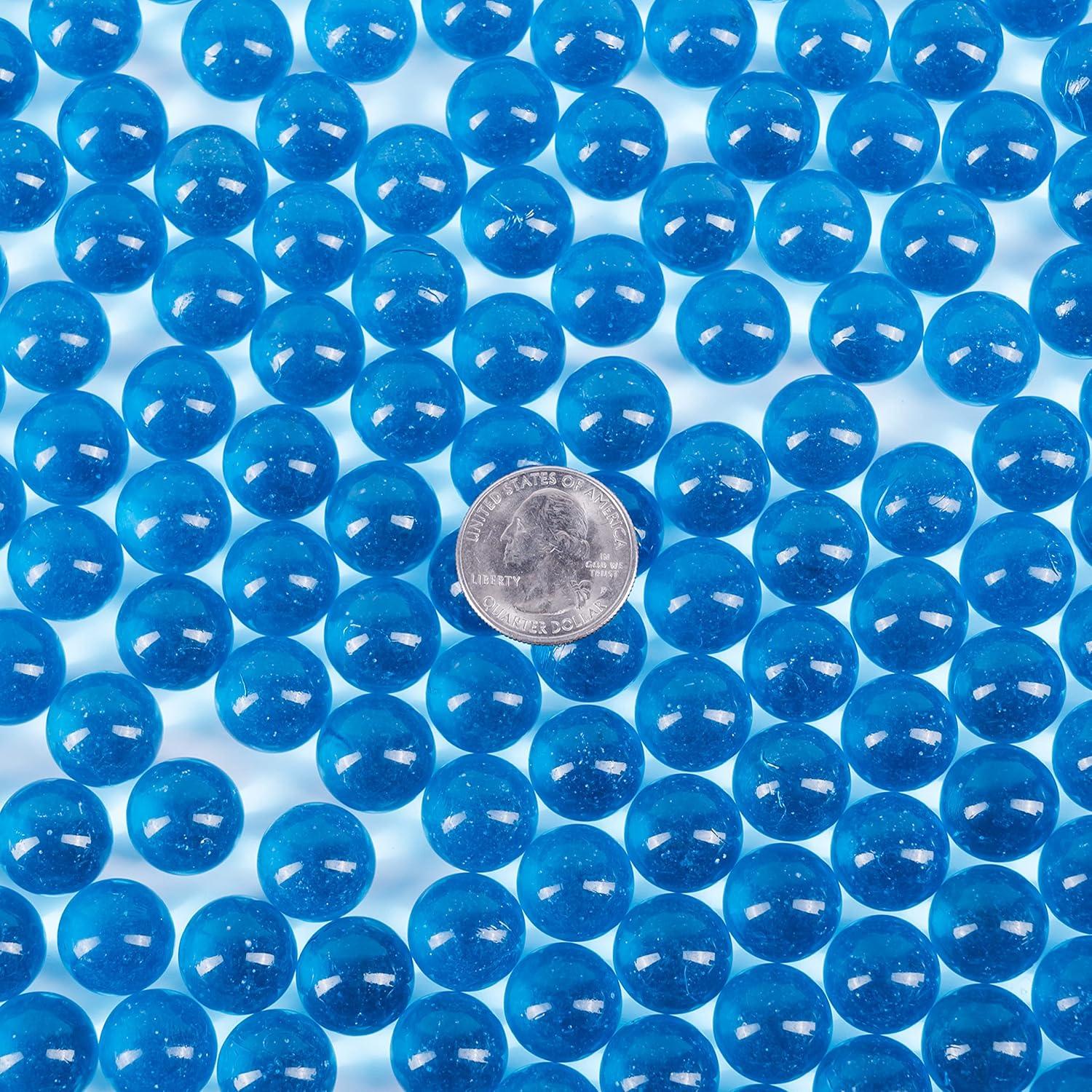 Galashield Esferas de Vidrio Azules 2.27 kg | 400 Perlas Decorativas