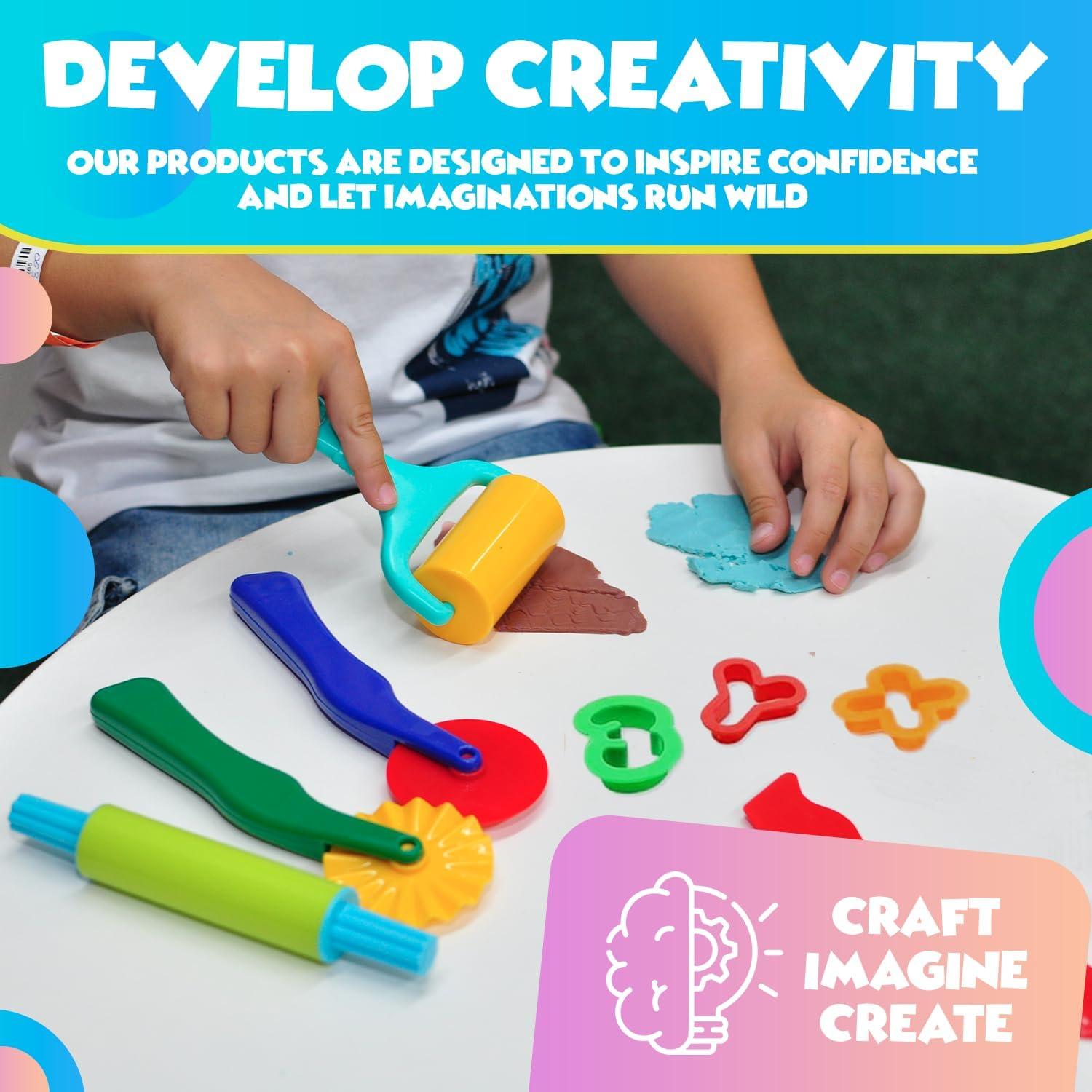 Juego de herramientas de modelado DIMROM 47 piezas para niños