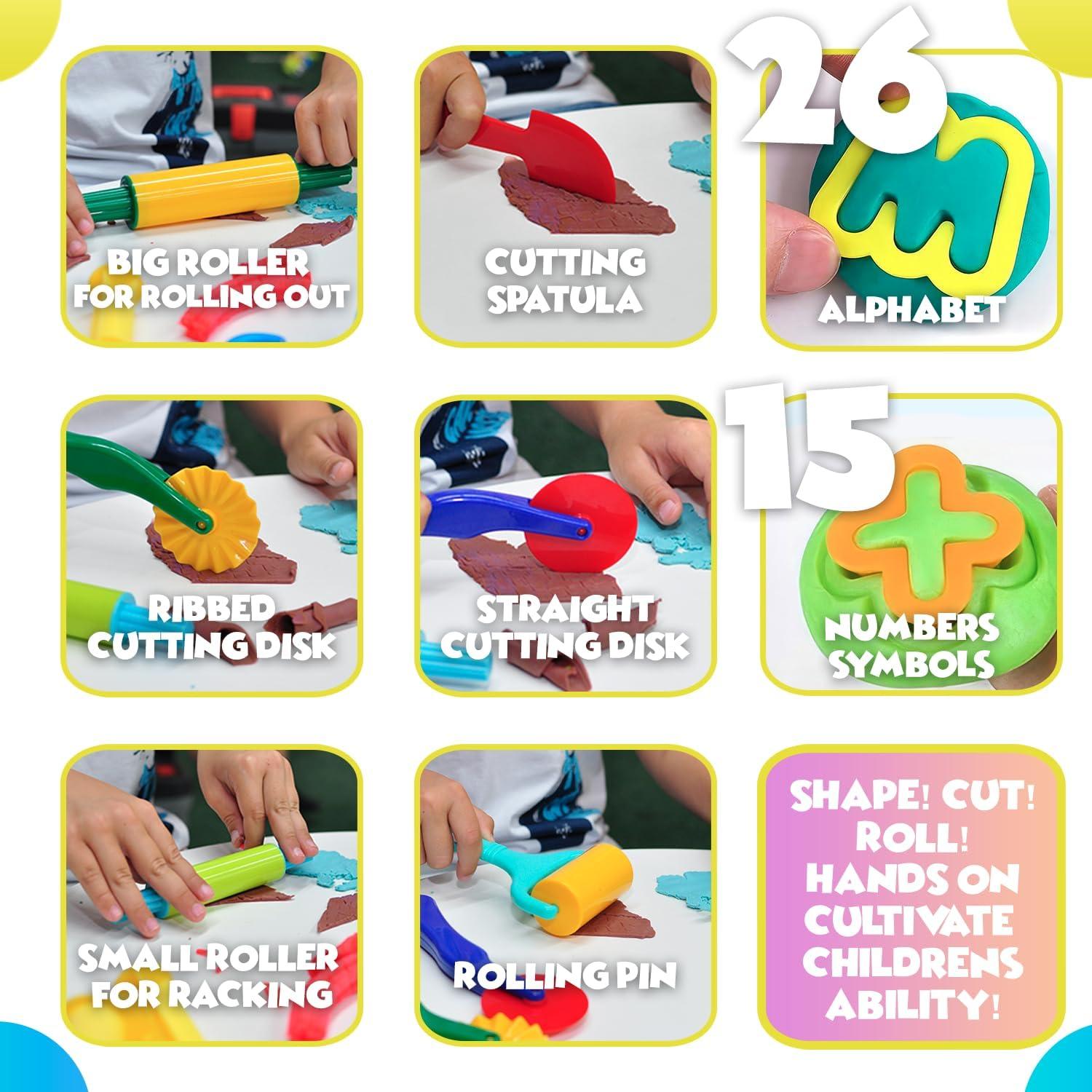 Juego de herramientas de modelado DIMROM 47 piezas para niños